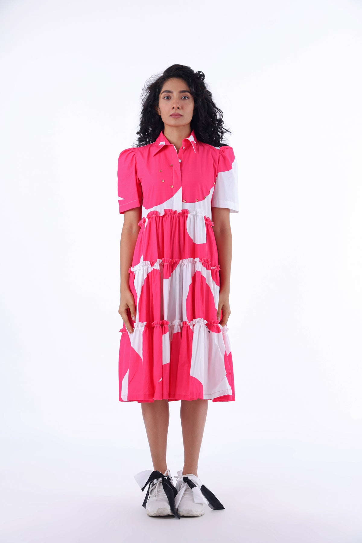 Pink Petunia Frill Dress