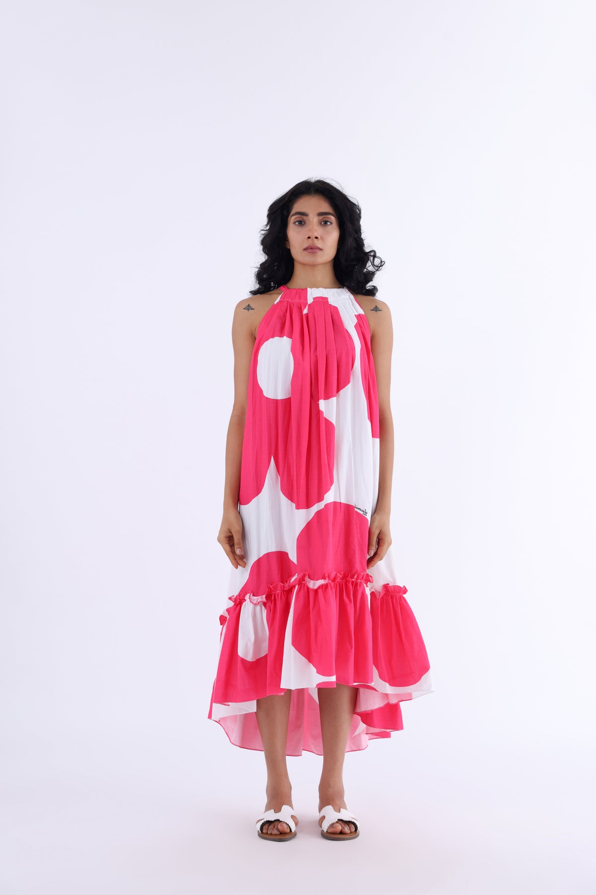 Pink Petunia Halter Dress