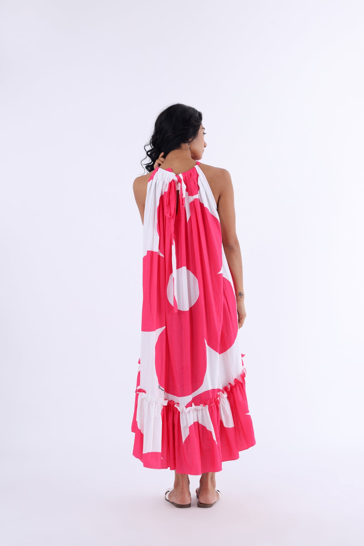 Pink Petunia Halter Dress