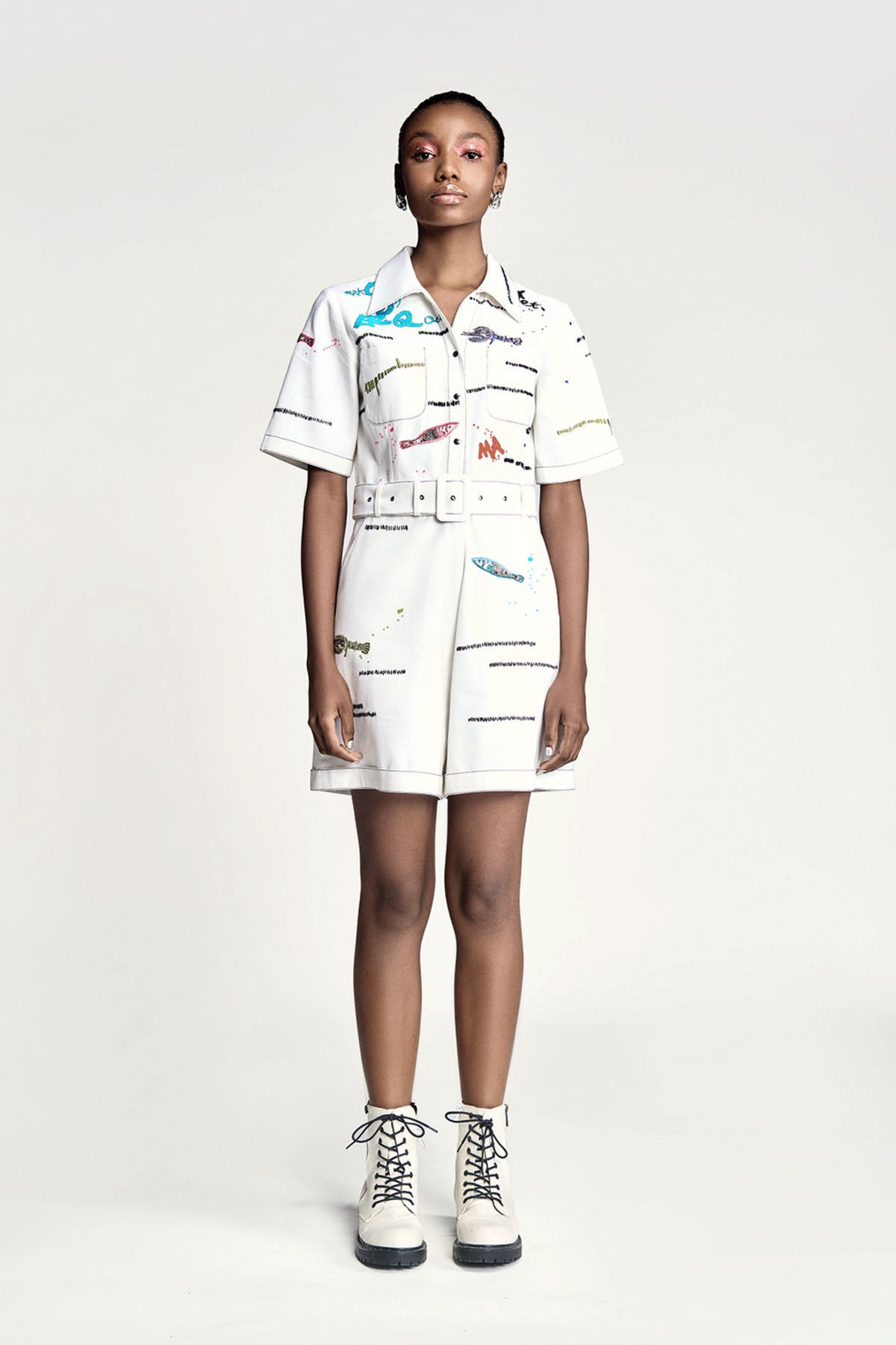 Fish And Prawn Playsuit