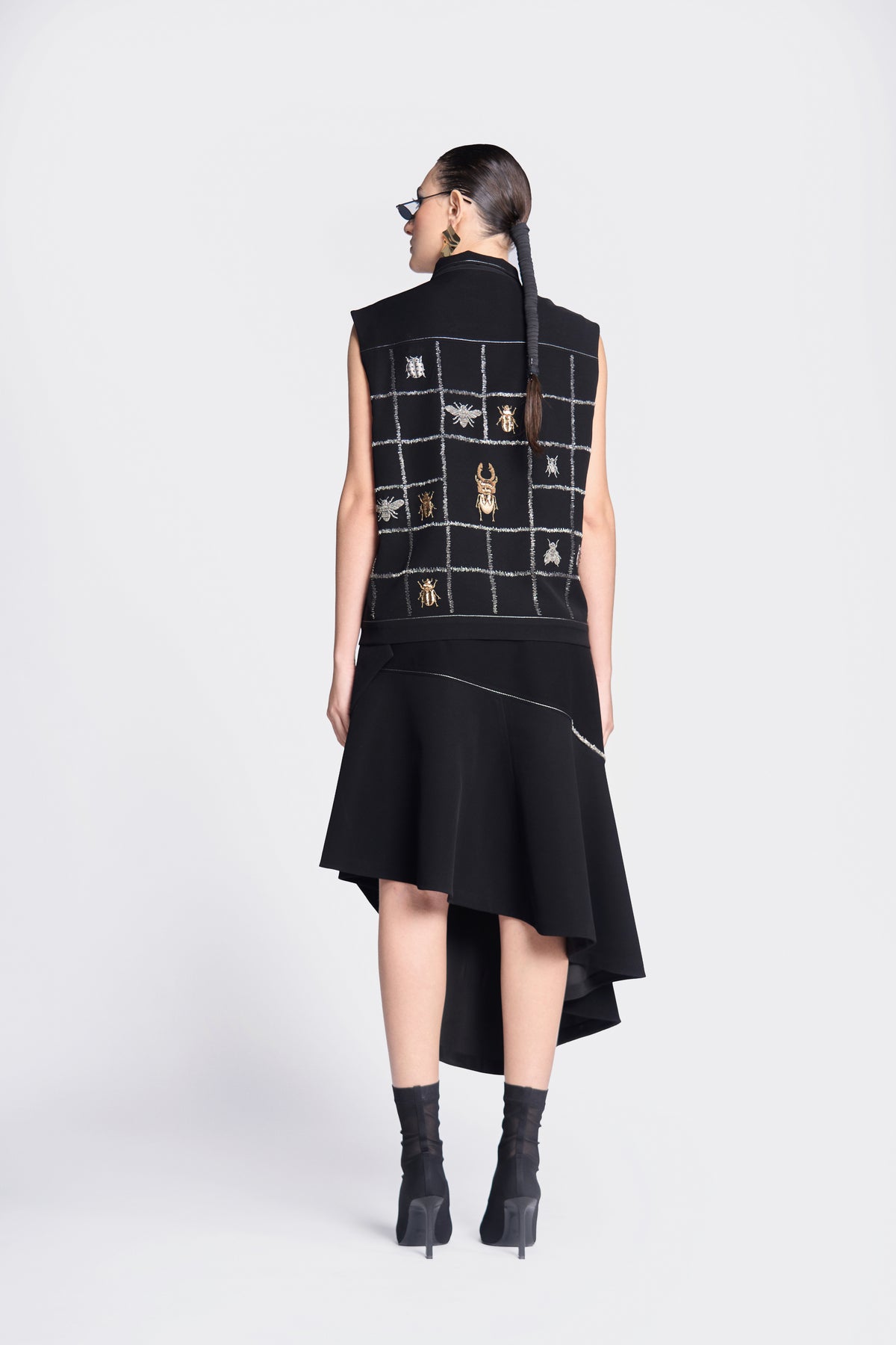 Insect Vest With Asymmetric Skirt