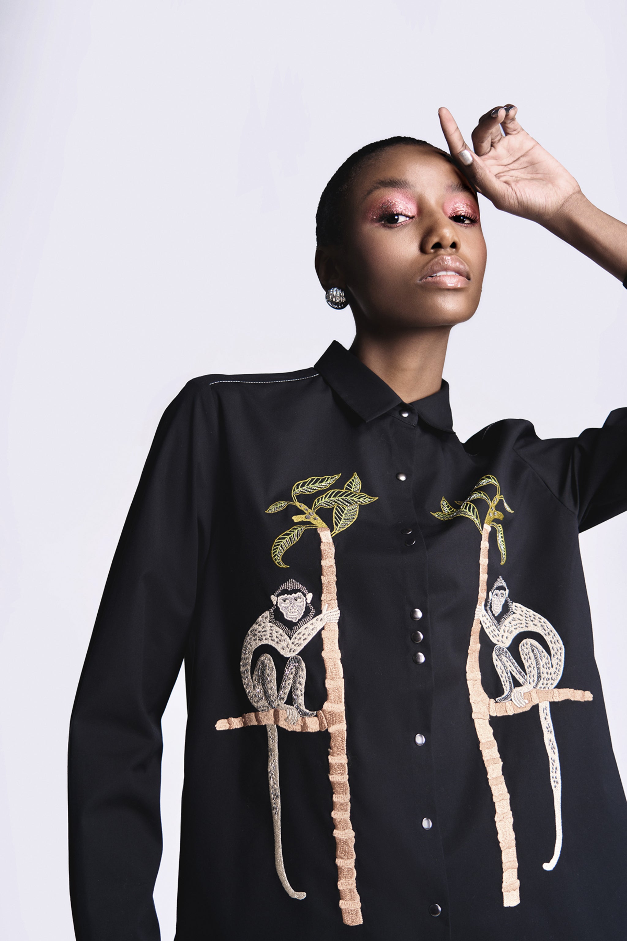 monkey dress shirt Monkey On A Tree High Low Shirt