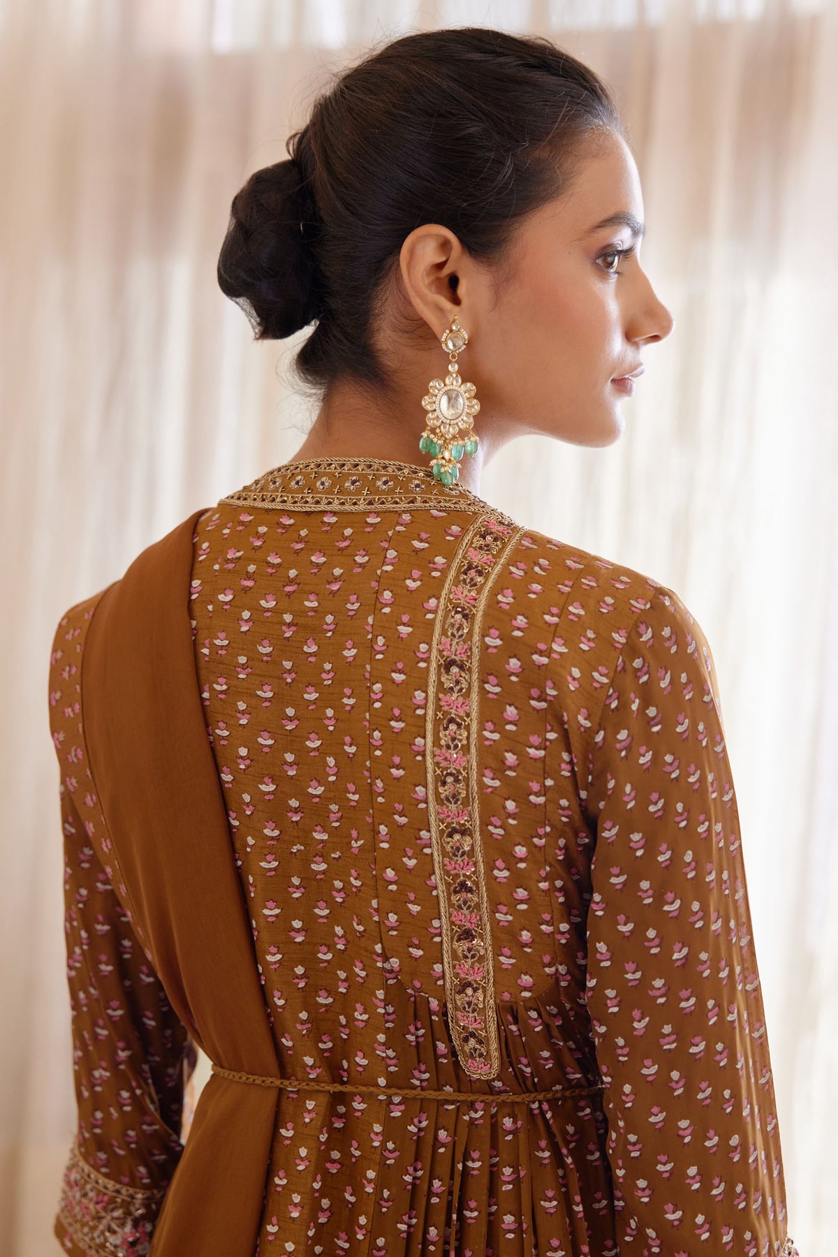 Brown Anarkali Set
