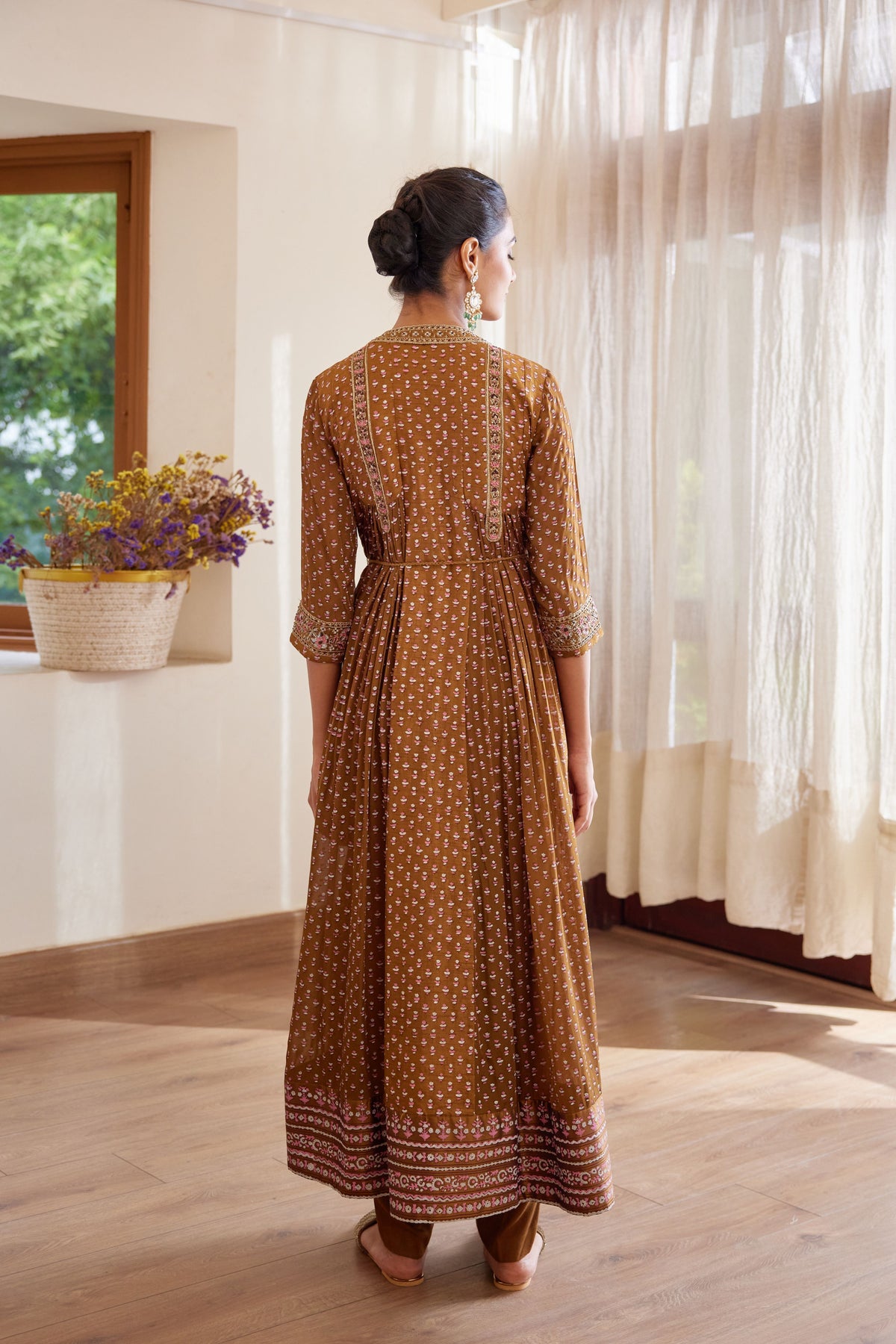 Brown Anarkali Set
