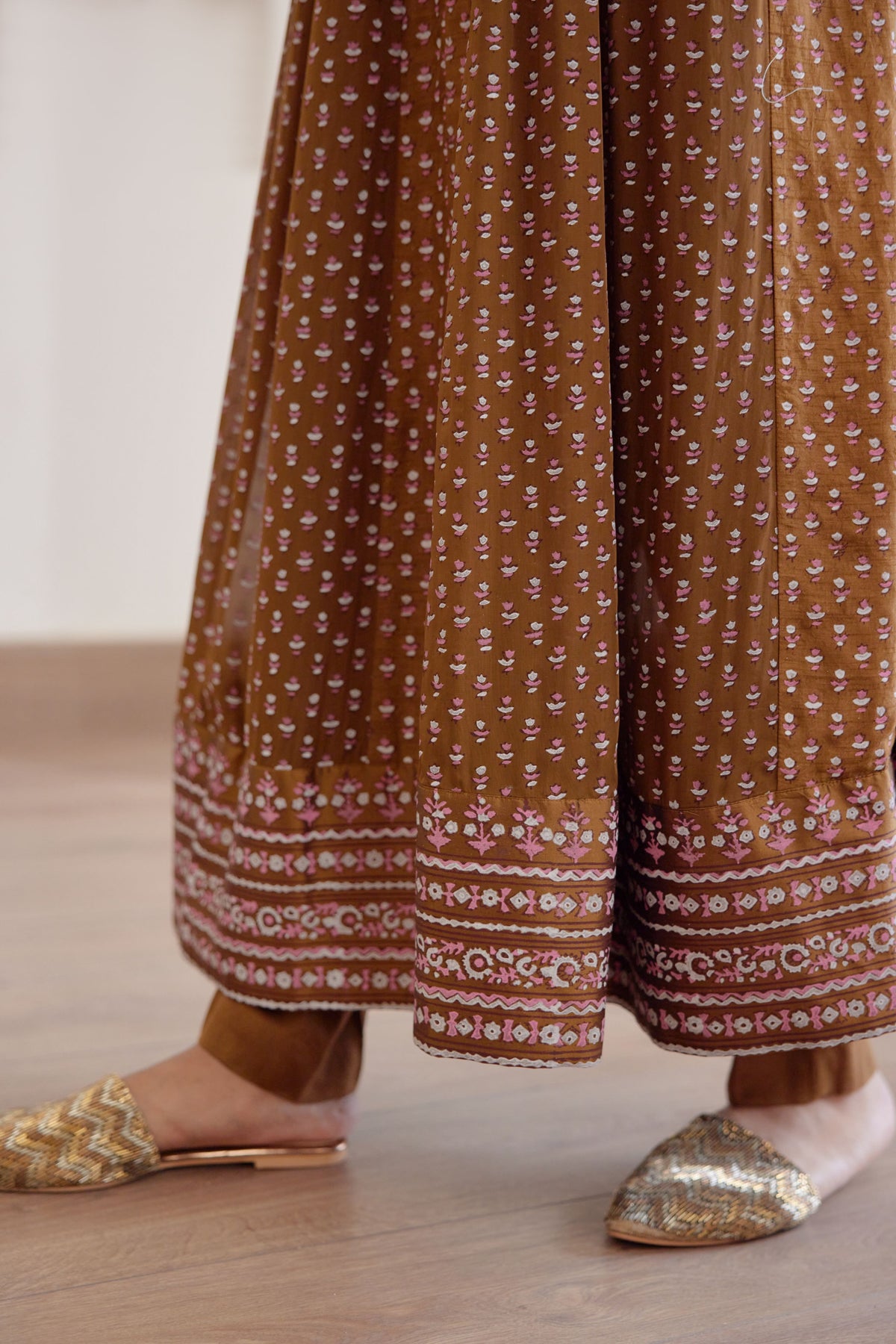 Brown Anarkali Set