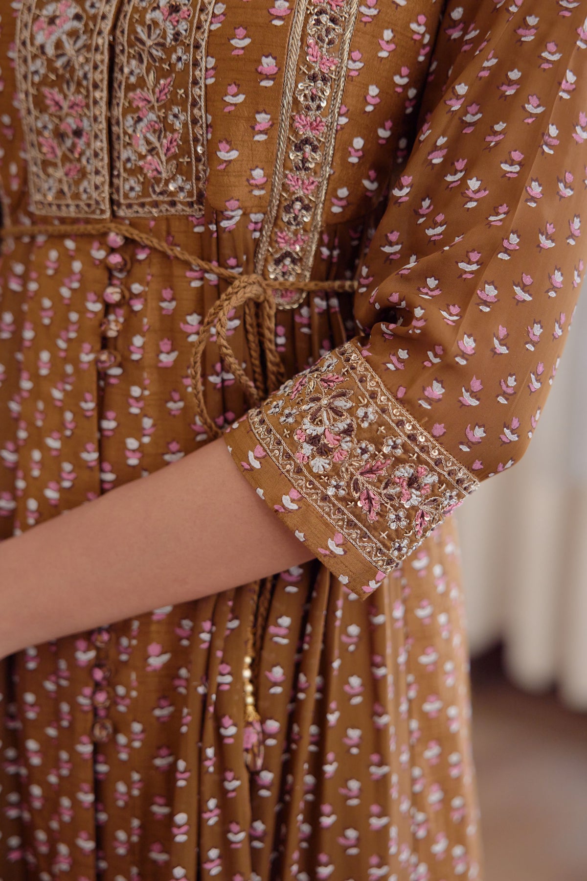 Brown Anarkali Set