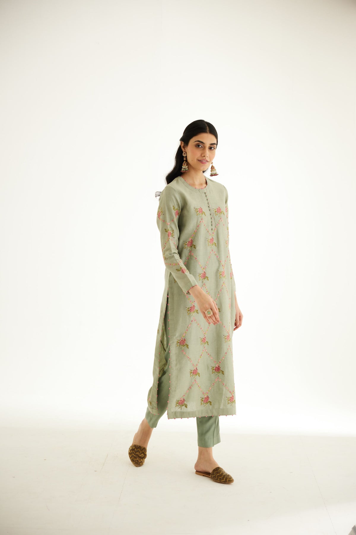 Basil Green Kurta Set