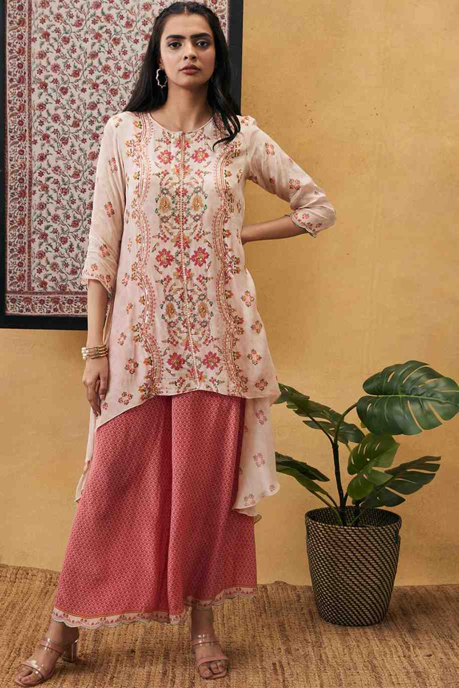 Zahra Asymmetric Kurta Set