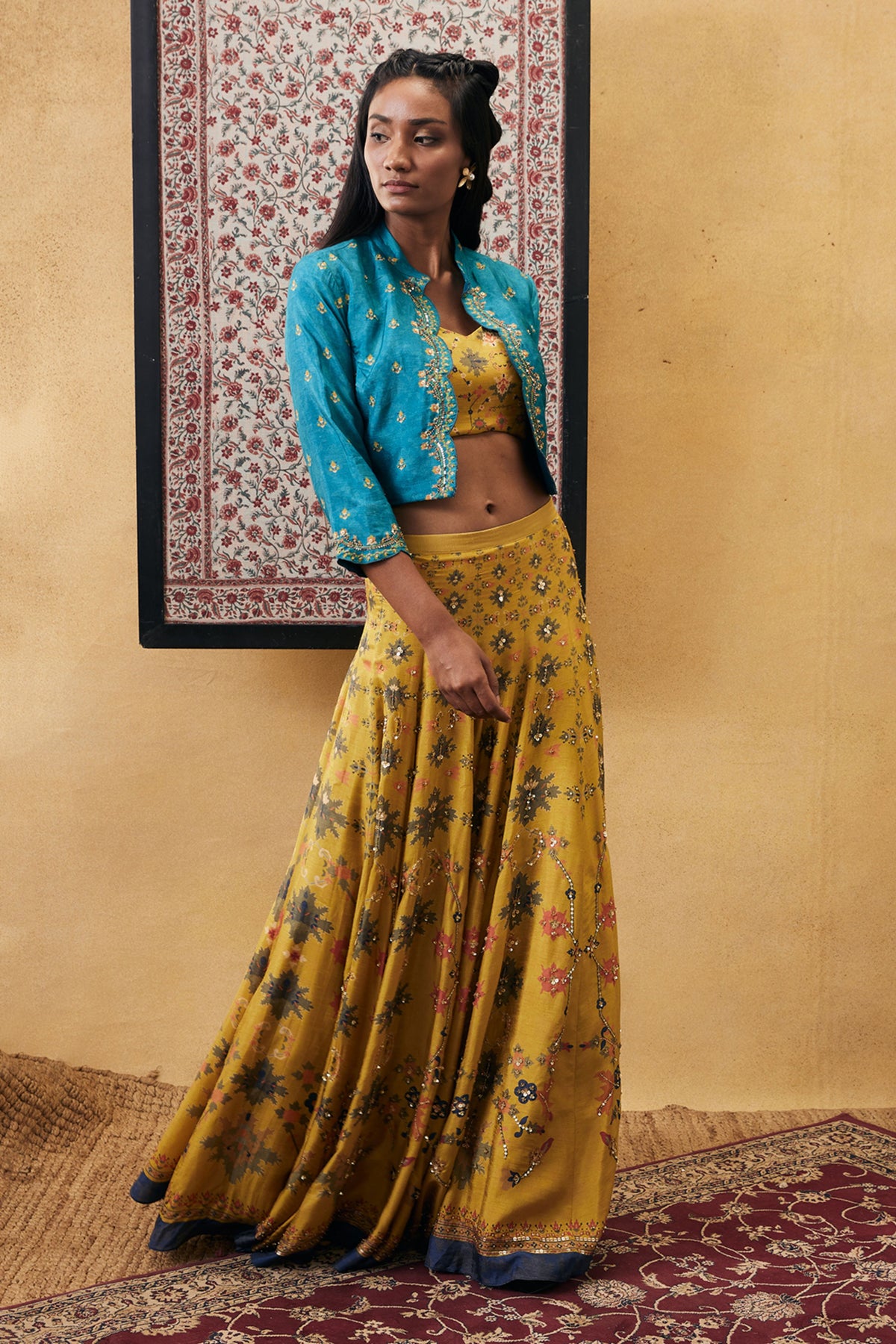 Zahra Lehenga Set With Jacket