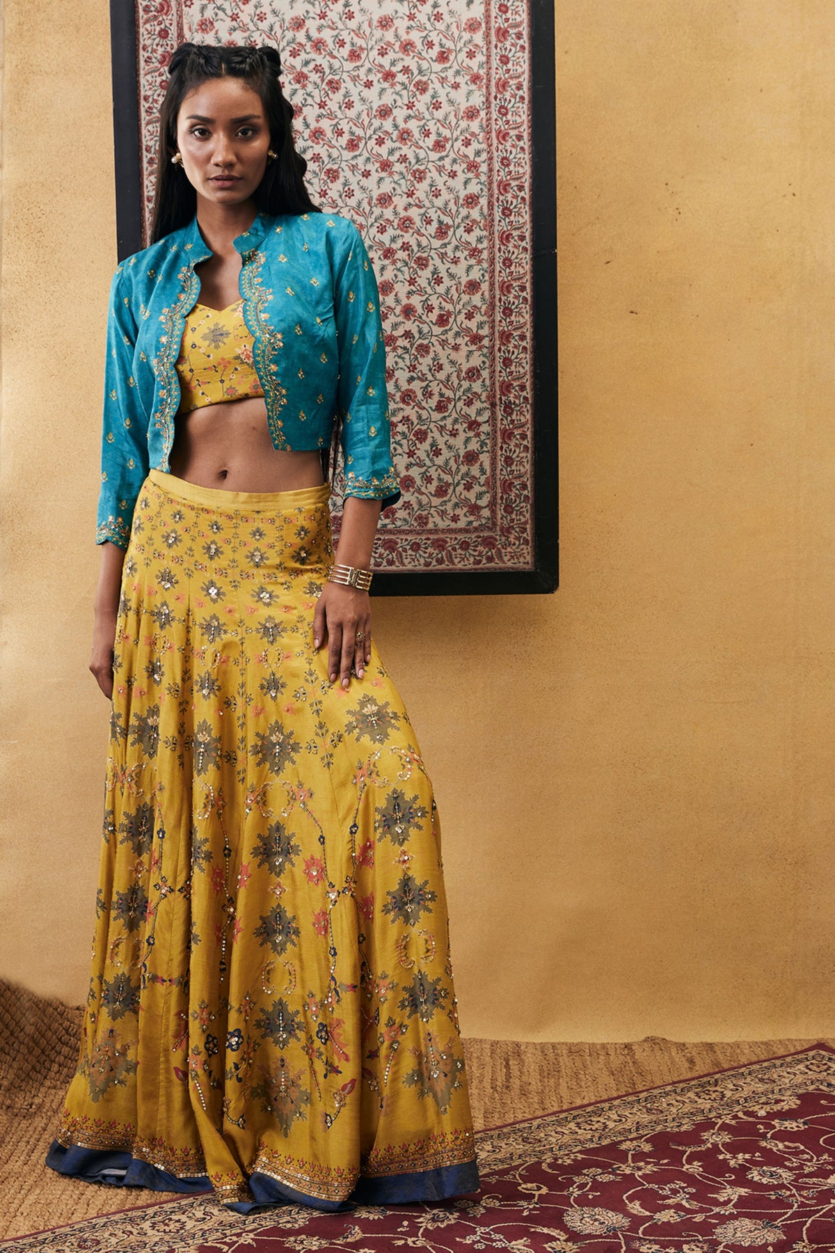 Zahra Lehenga Set With Jacket