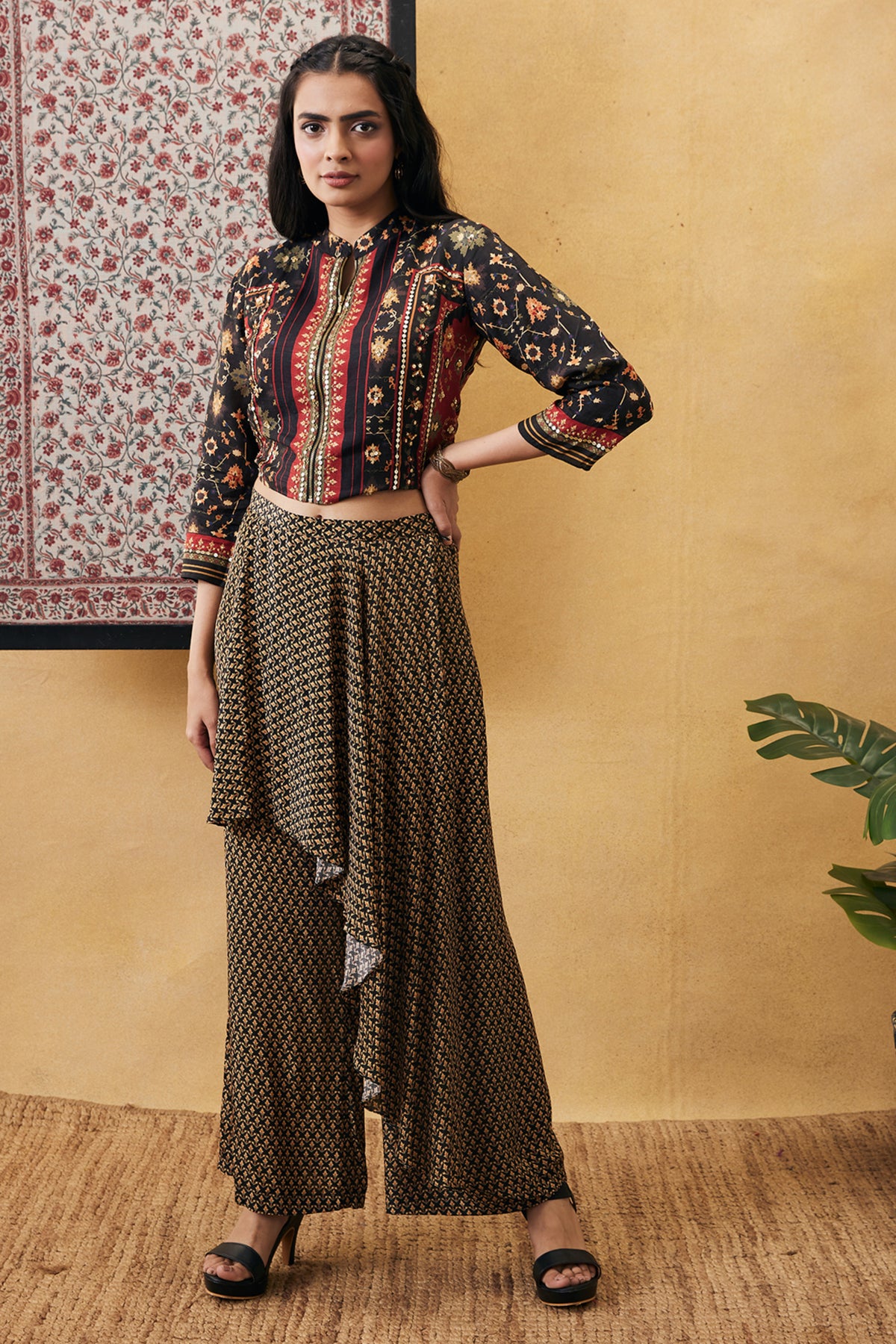 Zahra Top With Drape Pants