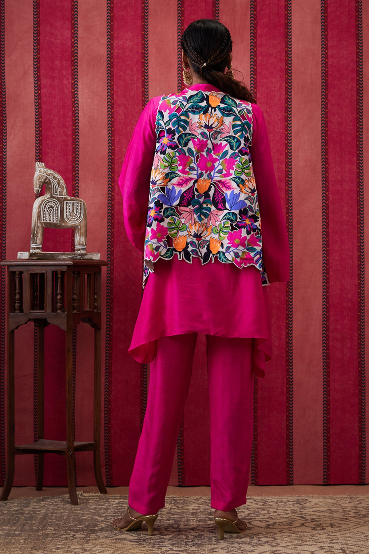 Zinnia Co-ord Set With Applique Jacket
