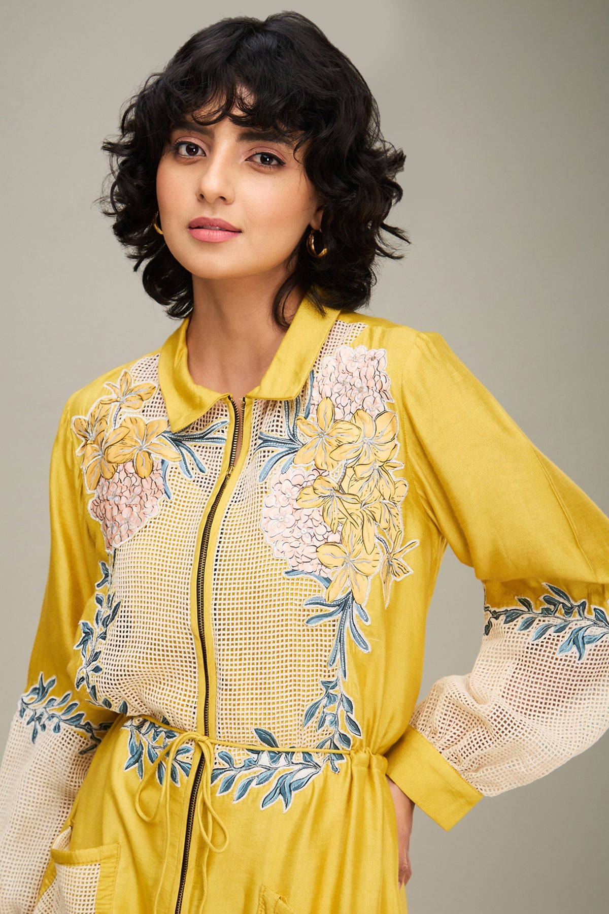 Zinnia Applique Long Dress