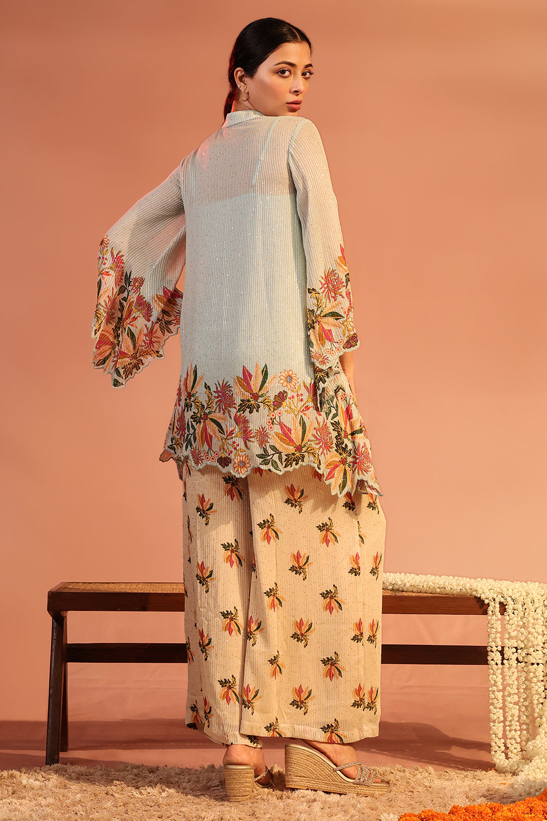 Aarani Asymmetric Sequin Co-ord Set