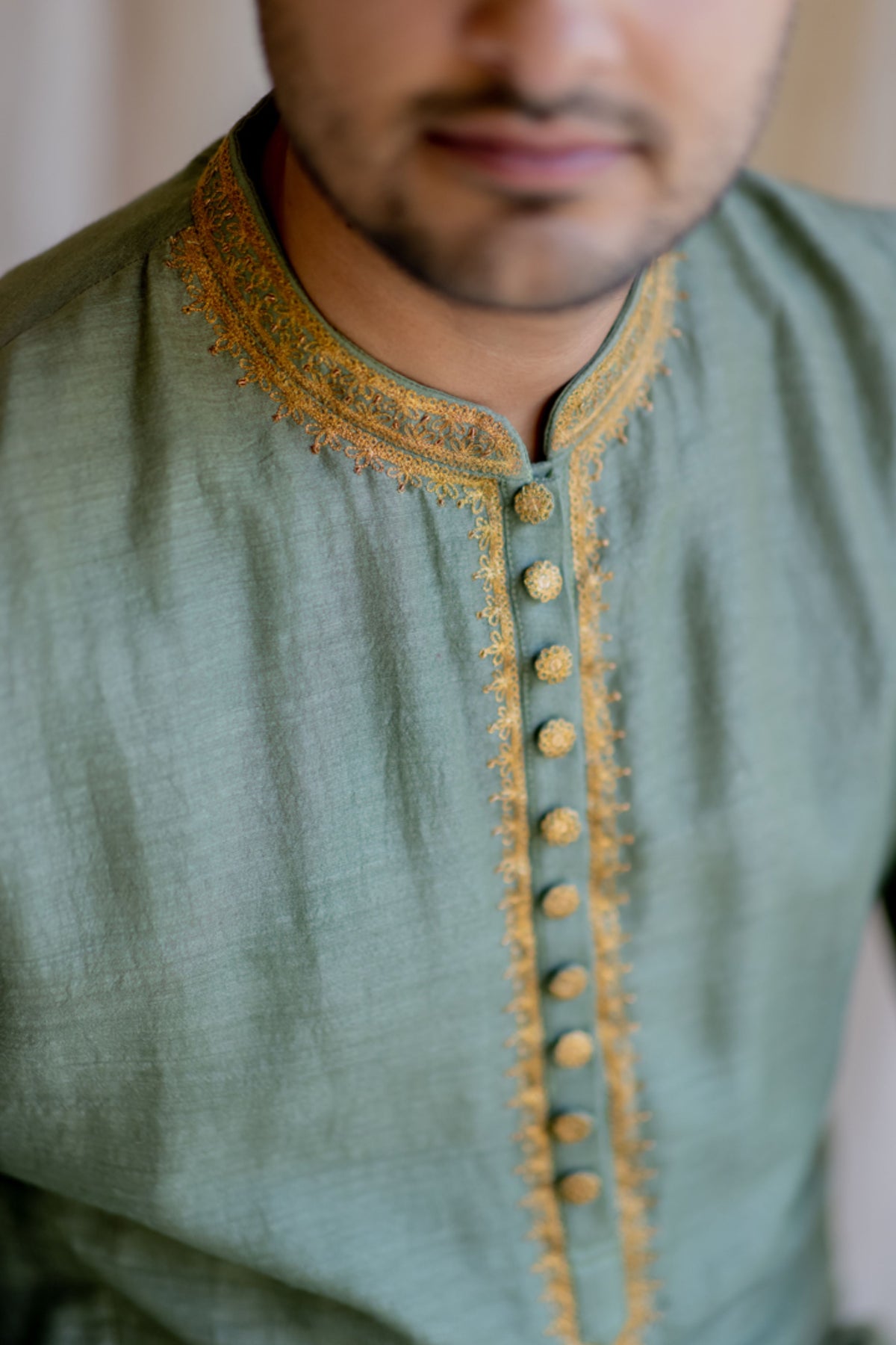 Olive nawab kurta