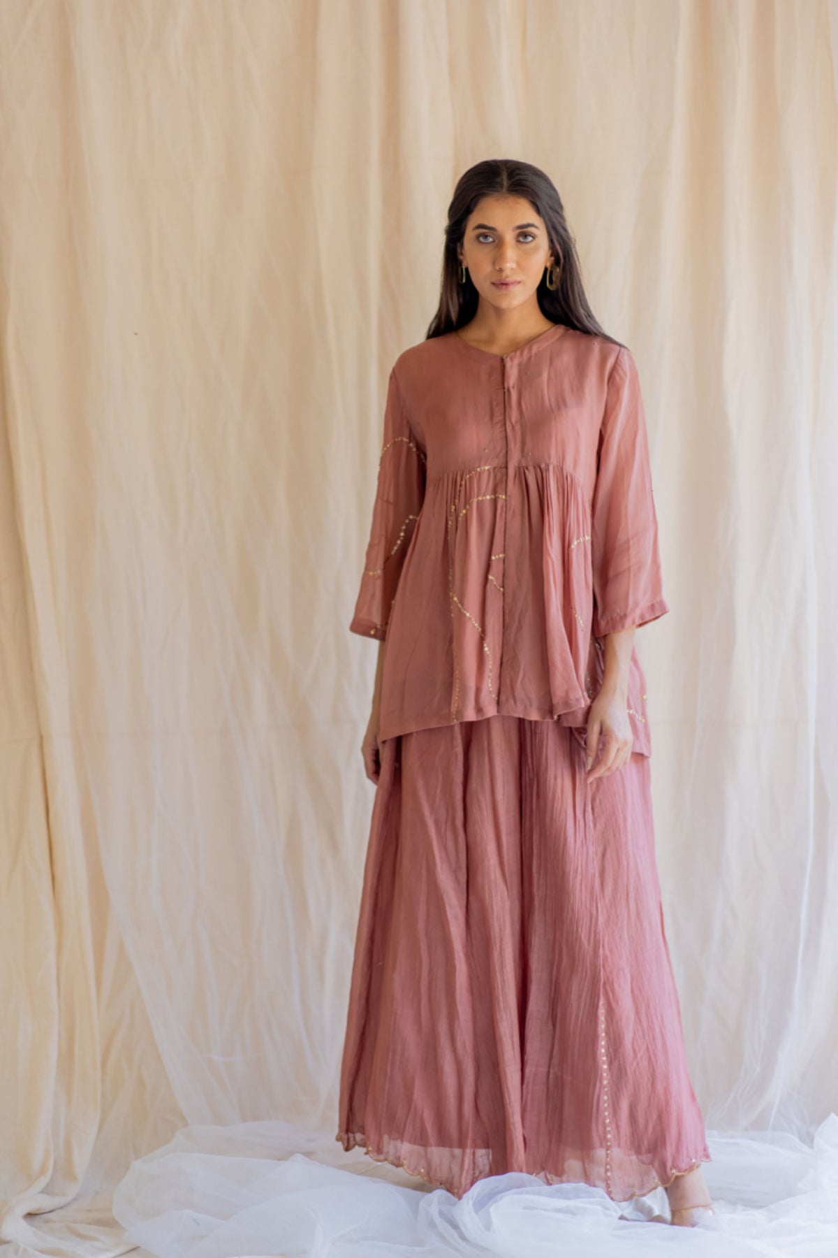 Blush nayab gharara set