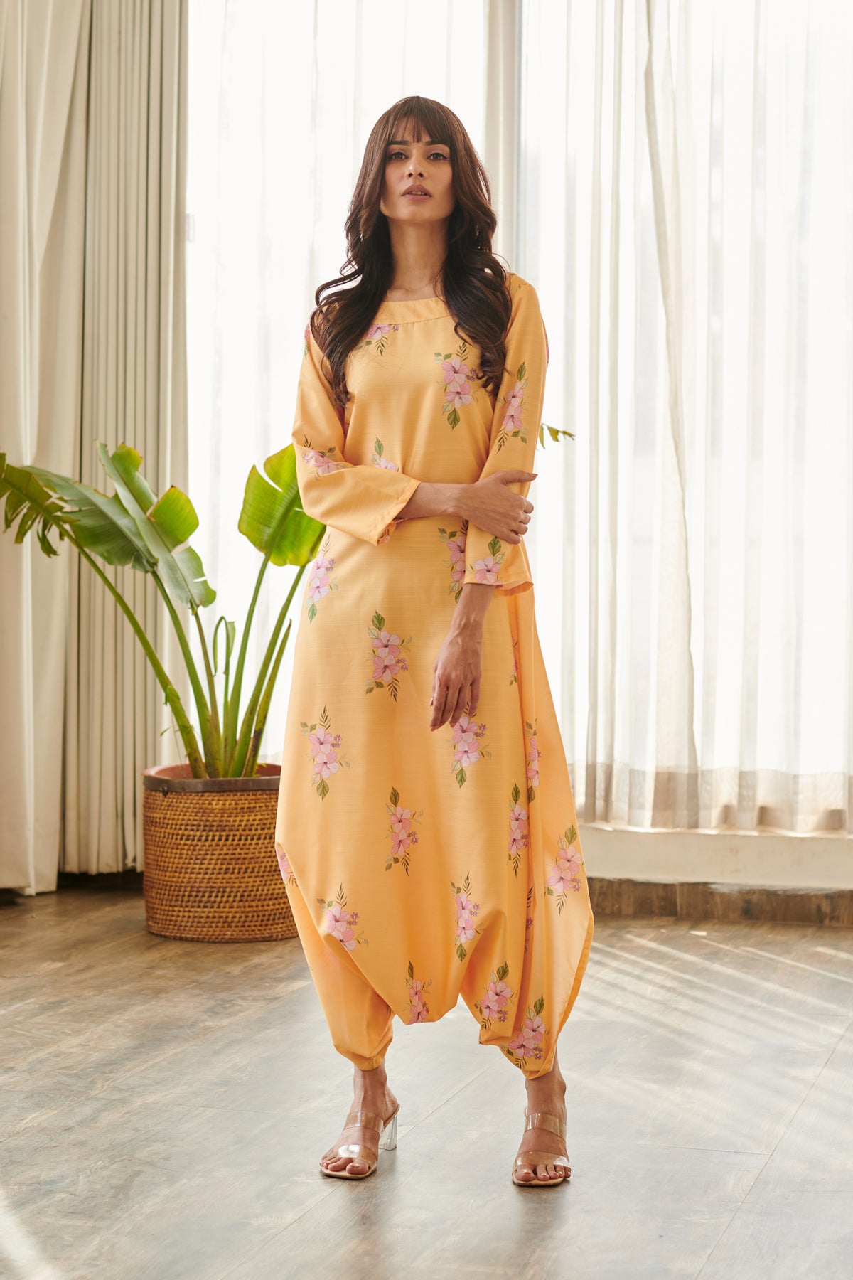 Jasmine Yellow Dhoti Jumpsuit