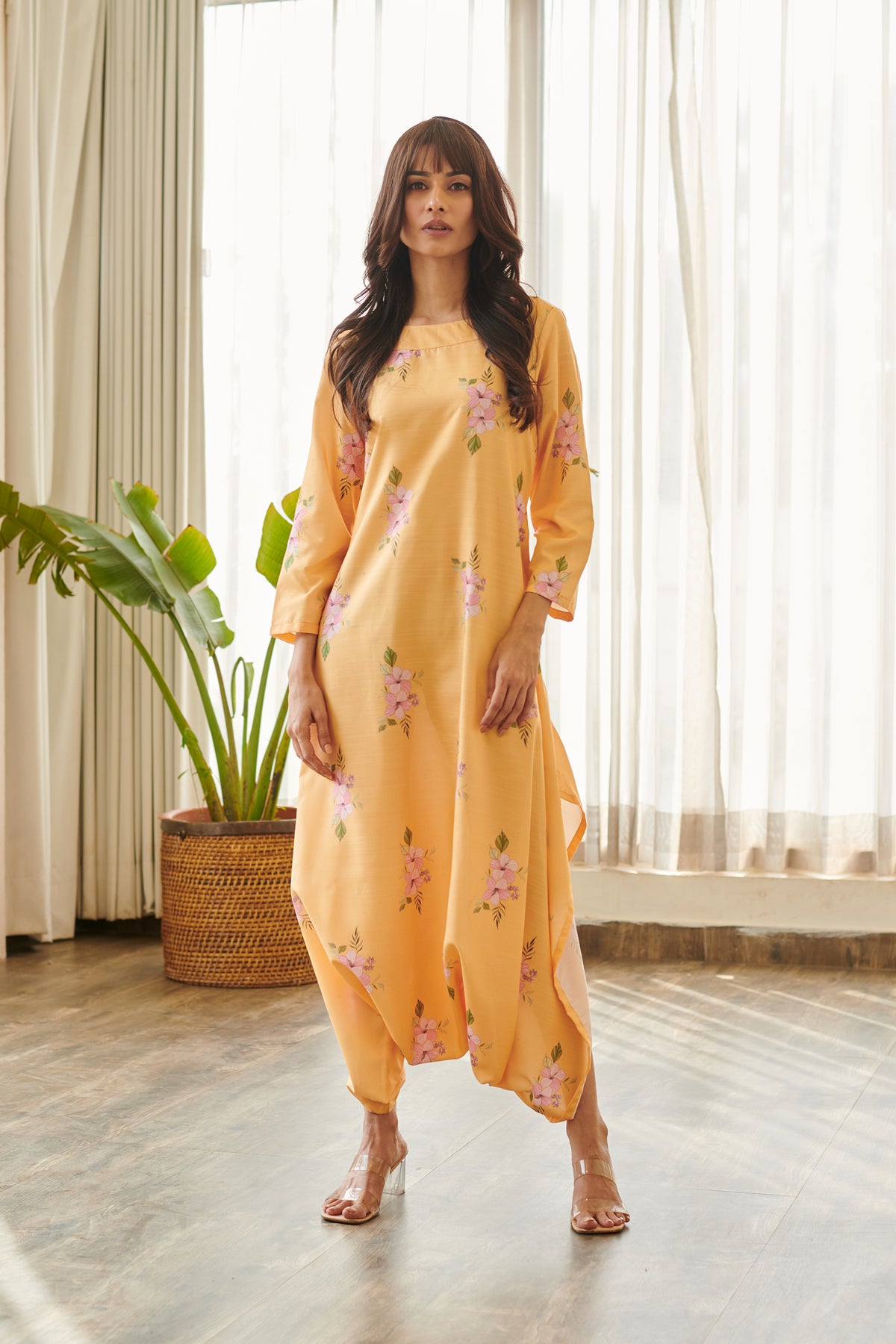 Jasmine Yellow Dhoti Jumpsuit