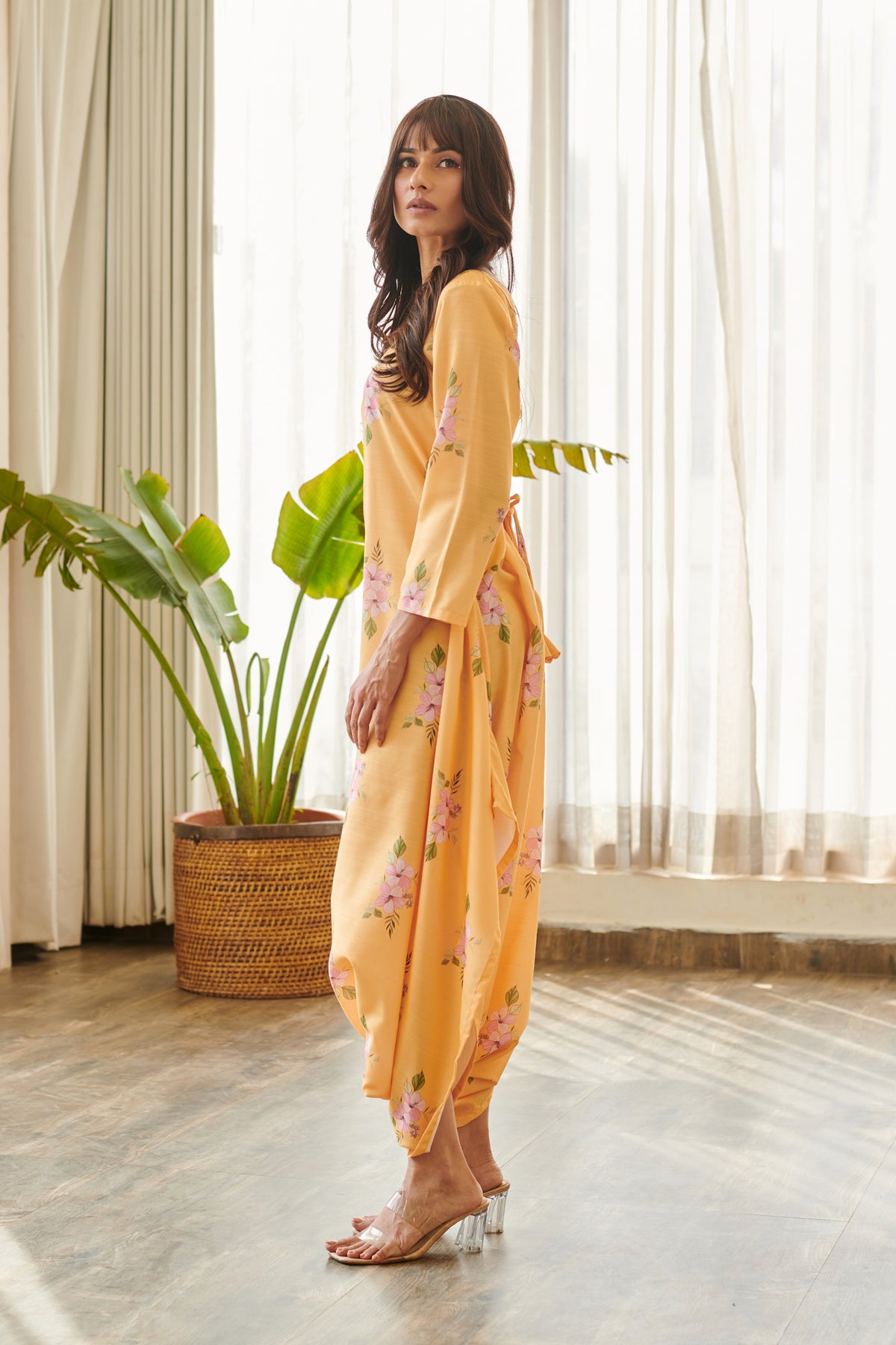 Jasmine Yellow Dhoti Jumpsuit