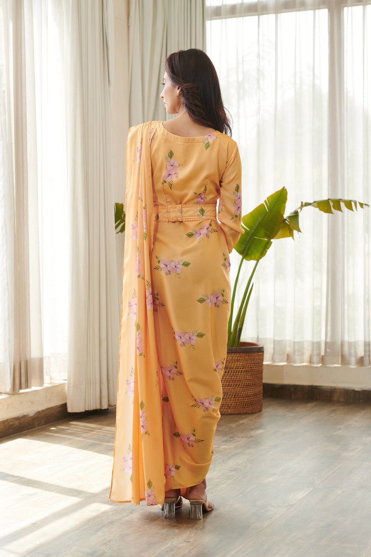 Jasmine Yellow Saree Dress