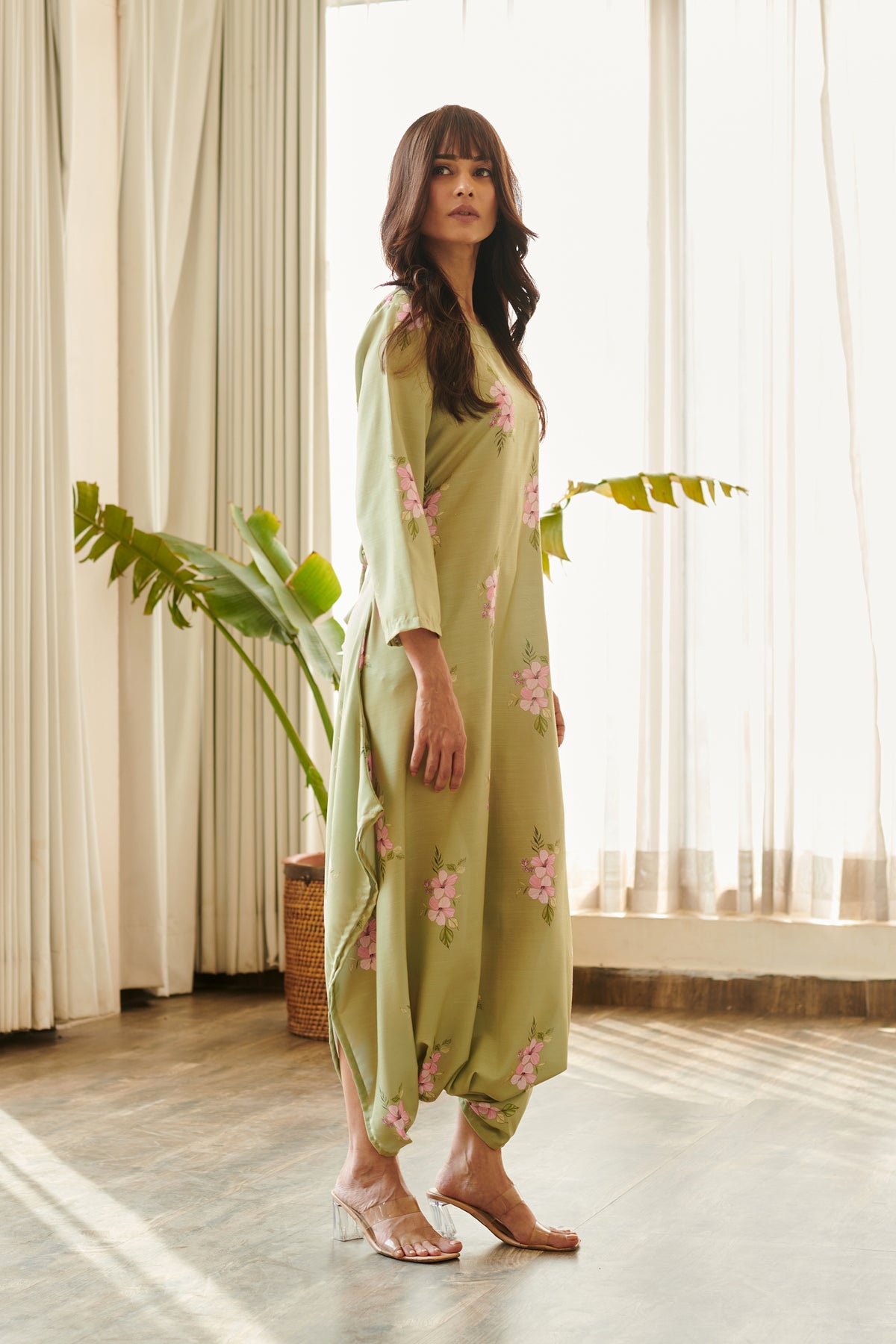 Pickle Green Dhoti Jumpsuit