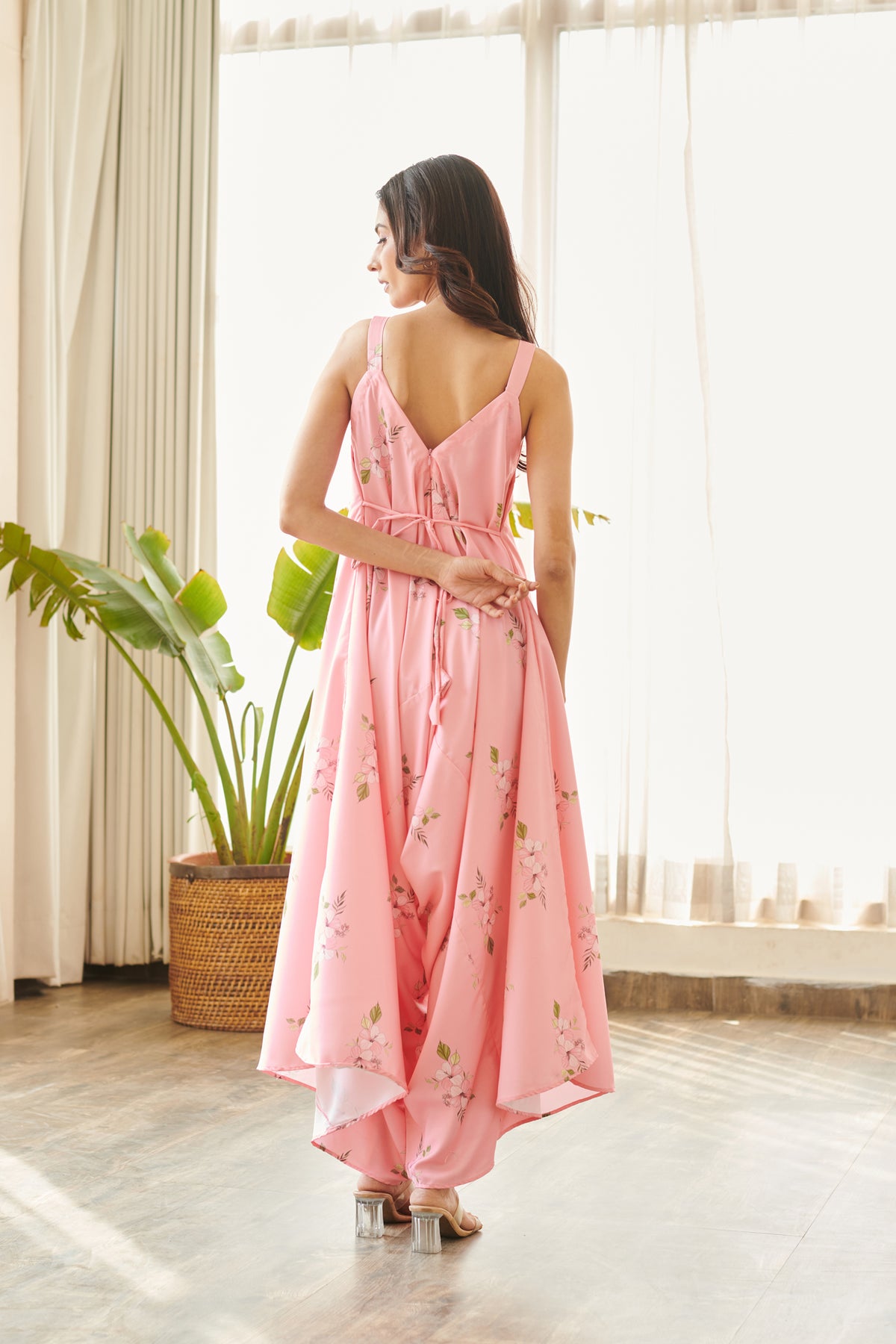 Taffy Pink Palazzo Jumpsuit