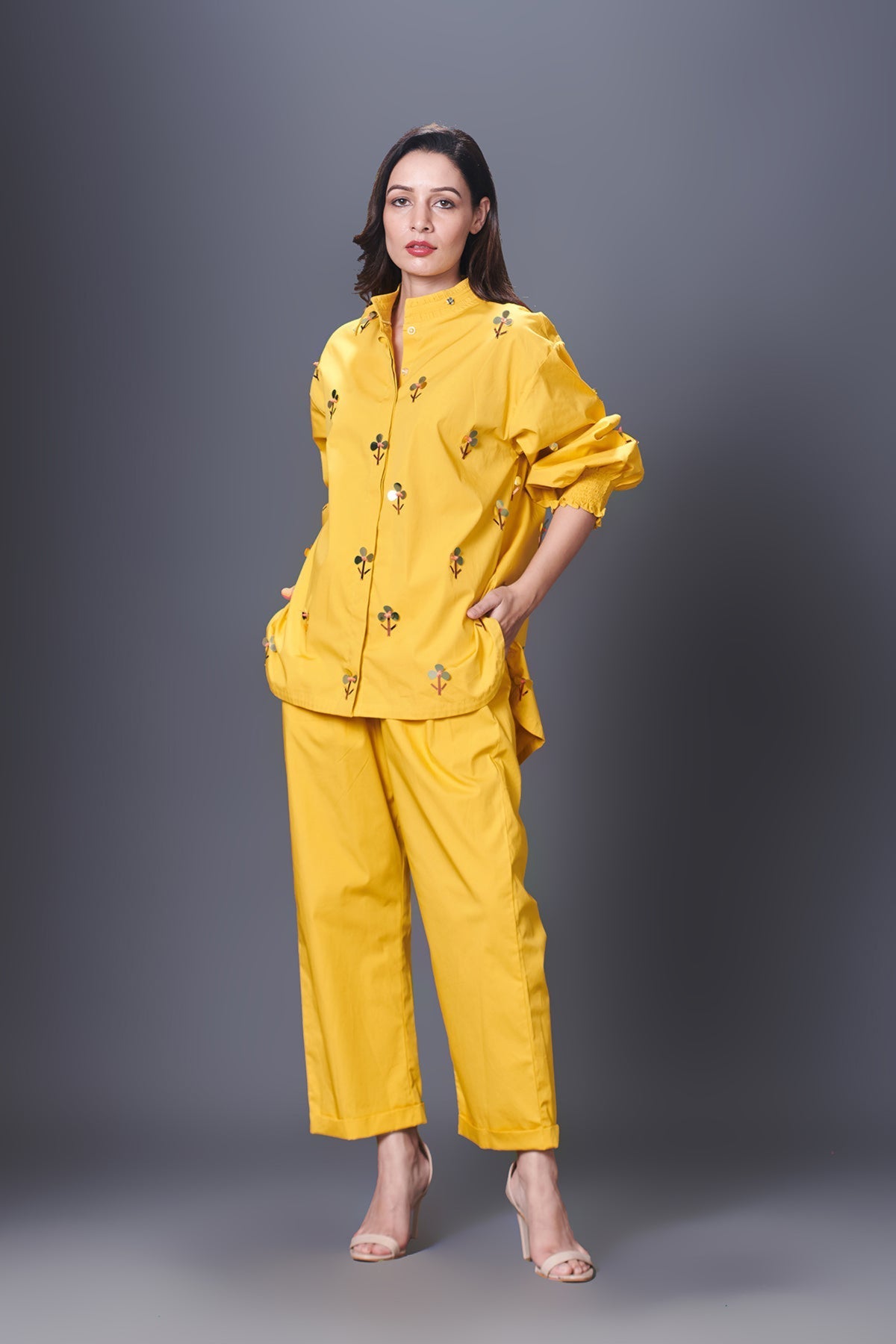 Yellow Shirt Co-ord Set