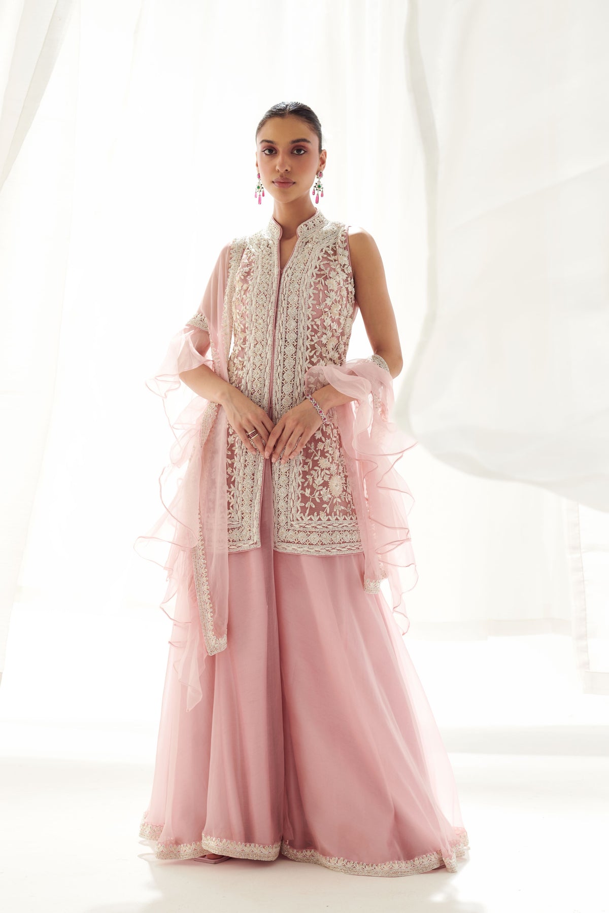 Pink Kurta Sharara Set