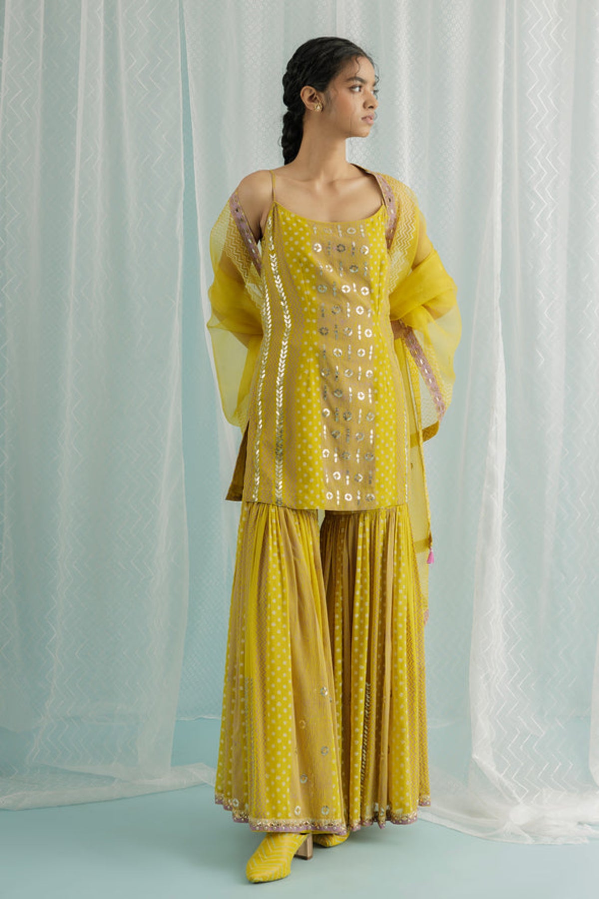 Canary Nilufer Sharara Set