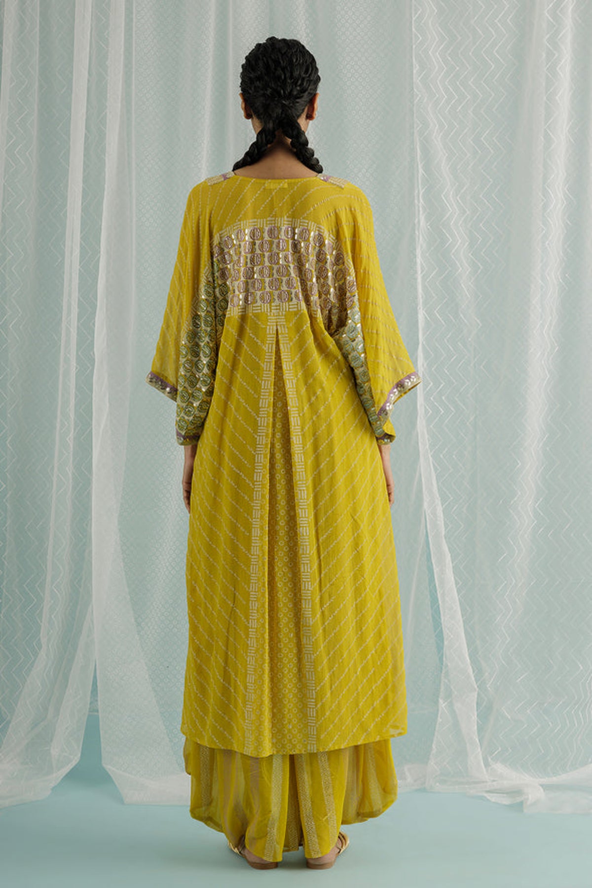 Canary Zane Kurta Set