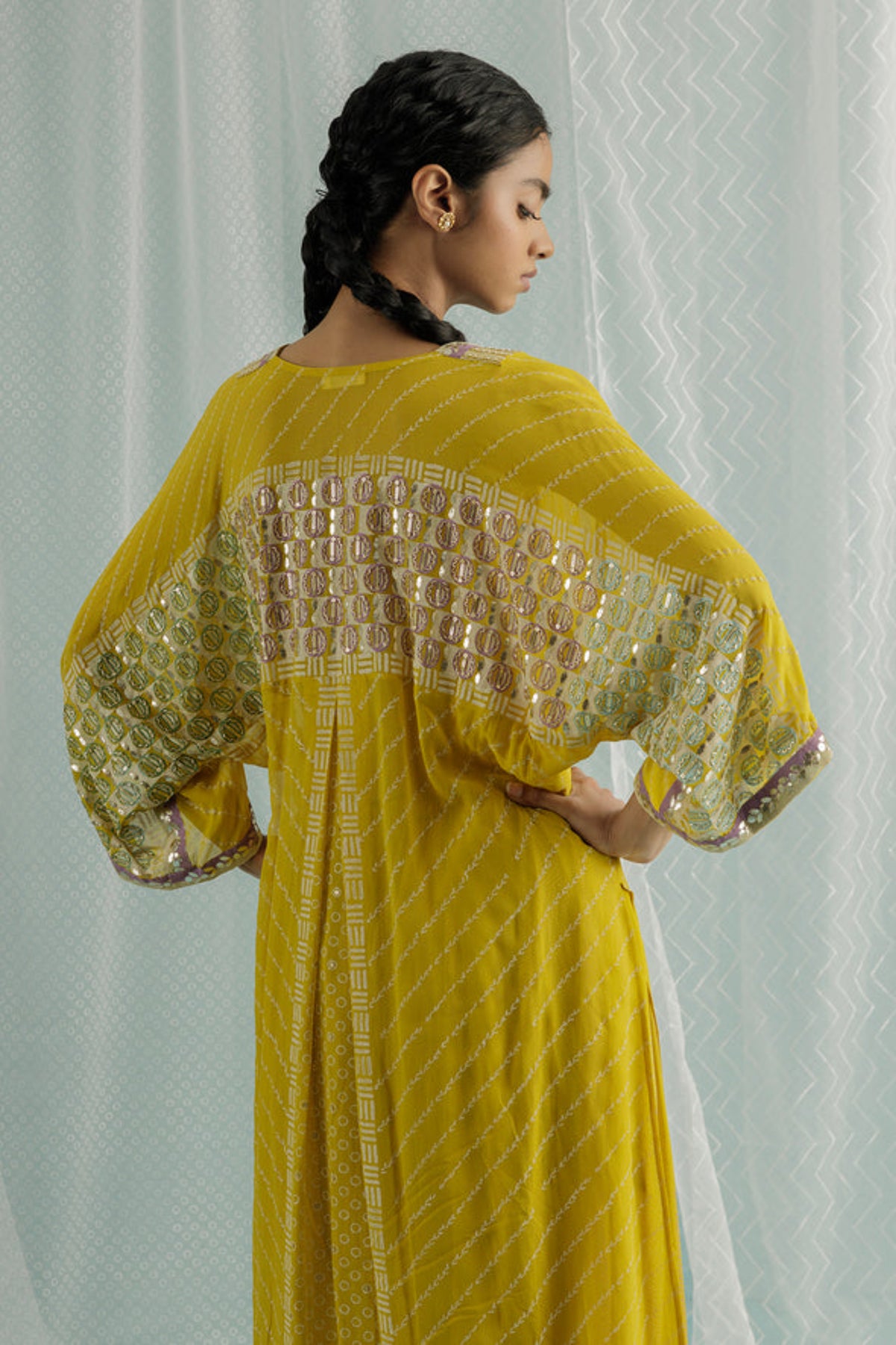 Canary Zane Kurta Set