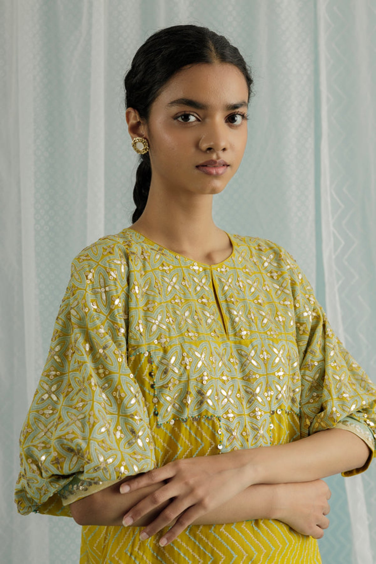 Canary Choga Kurta Set