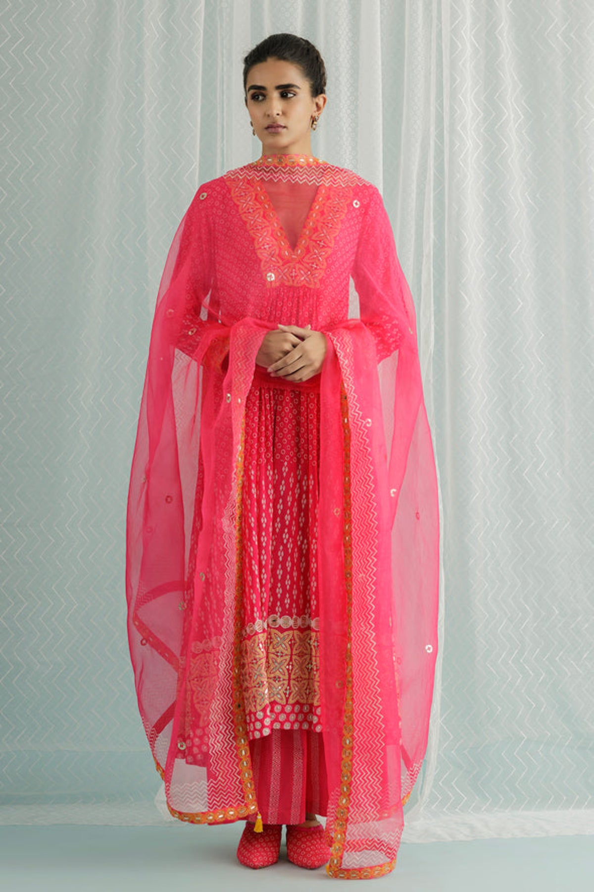 Fuschia Noa Anarkali Set