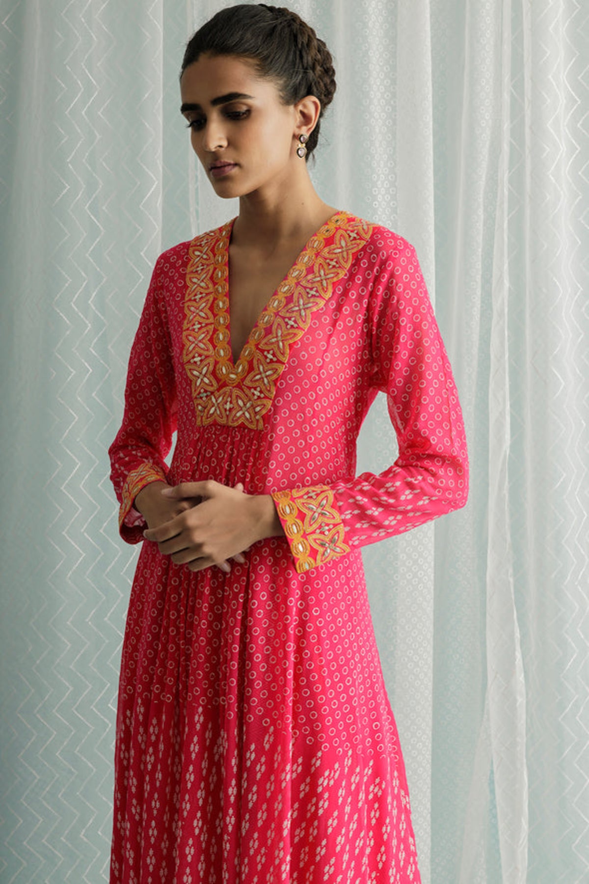 Fuschia Noa Anarkali Set