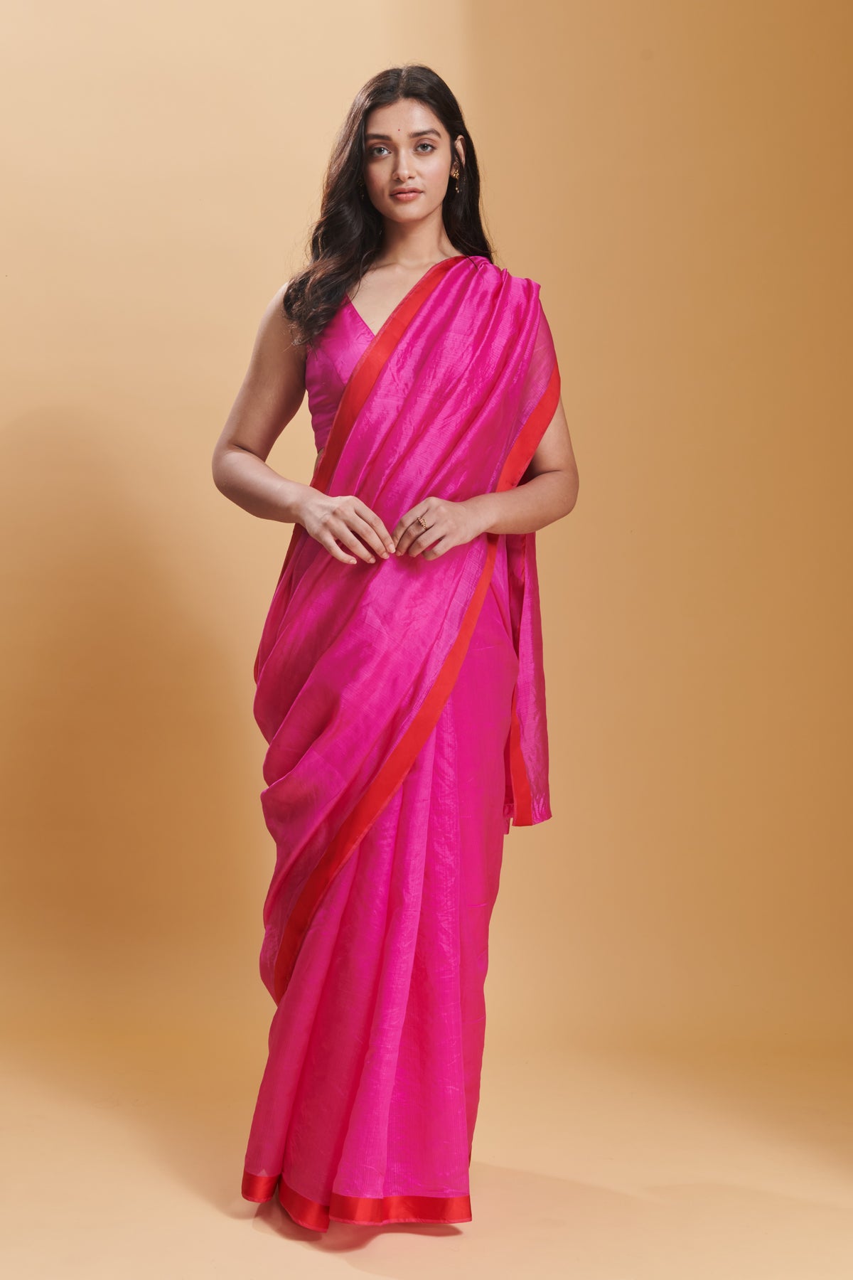 Pink Love Canal Organza Mulberry Saree