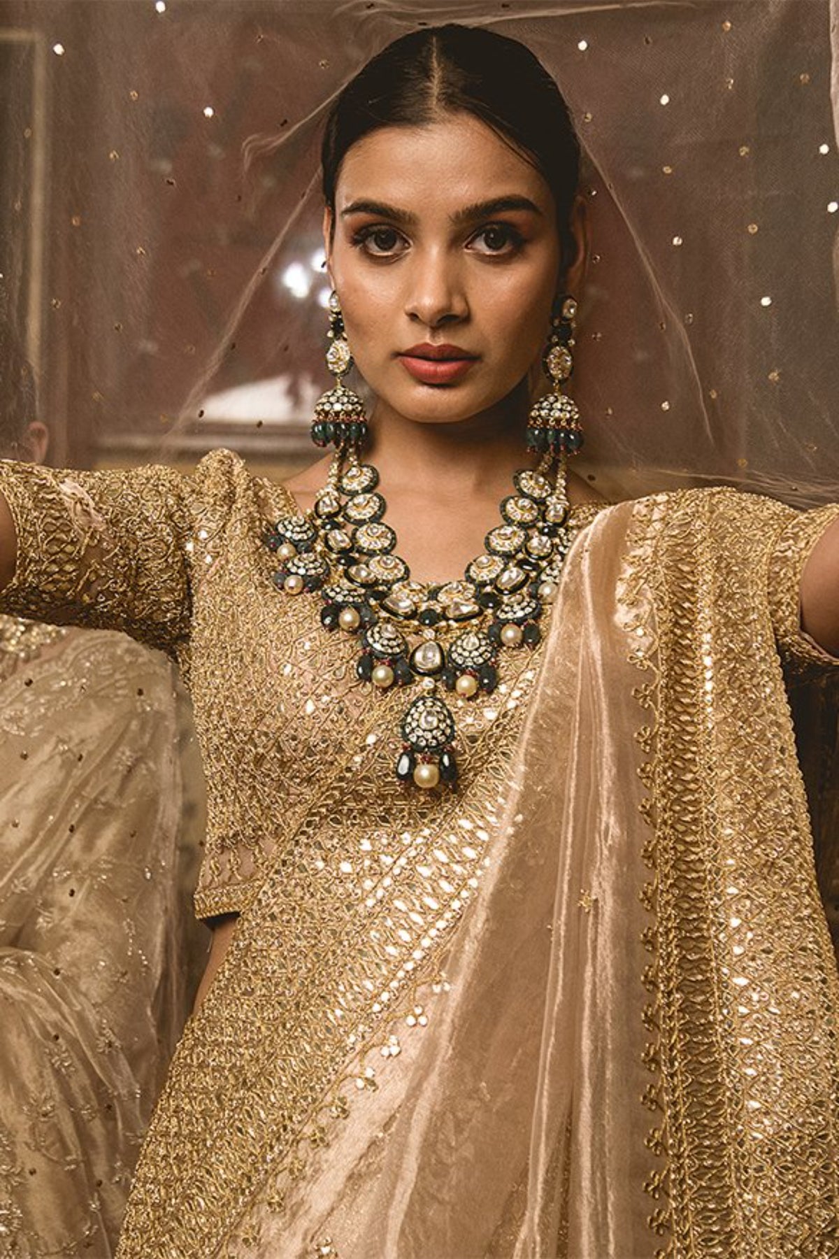 Dull Gold Lehenga Set