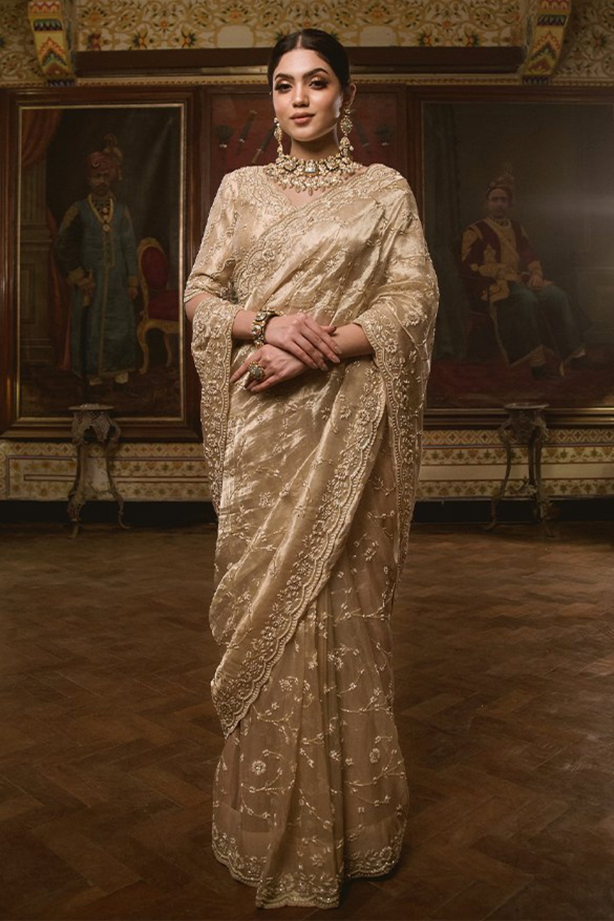 Chandan Tissue Saree Set