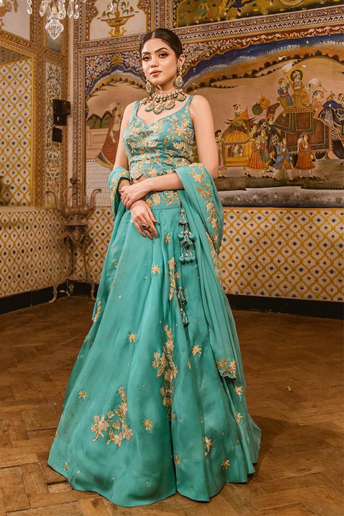 Sea Blue Lehenga Set