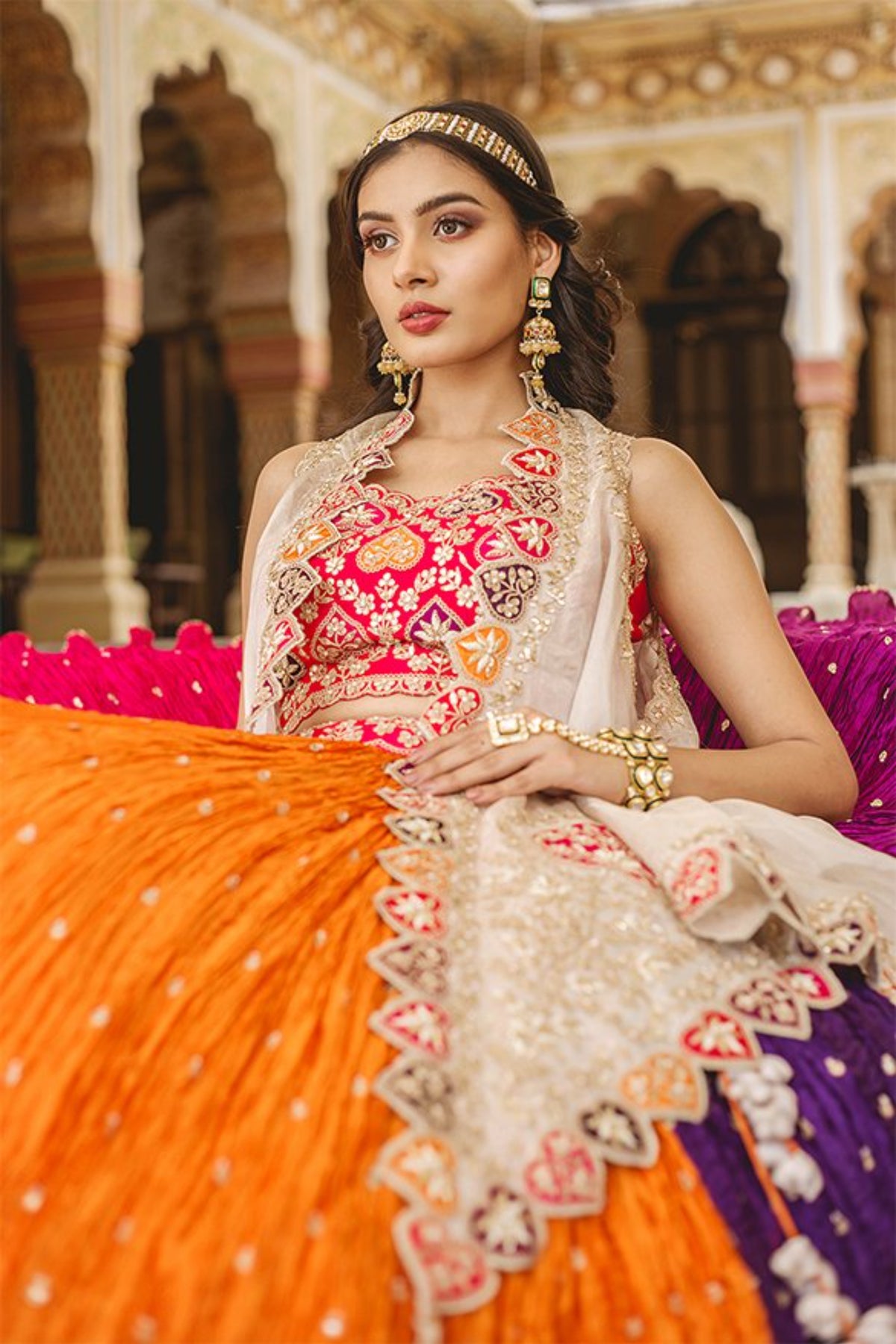 Multi Crash Lehenga Set