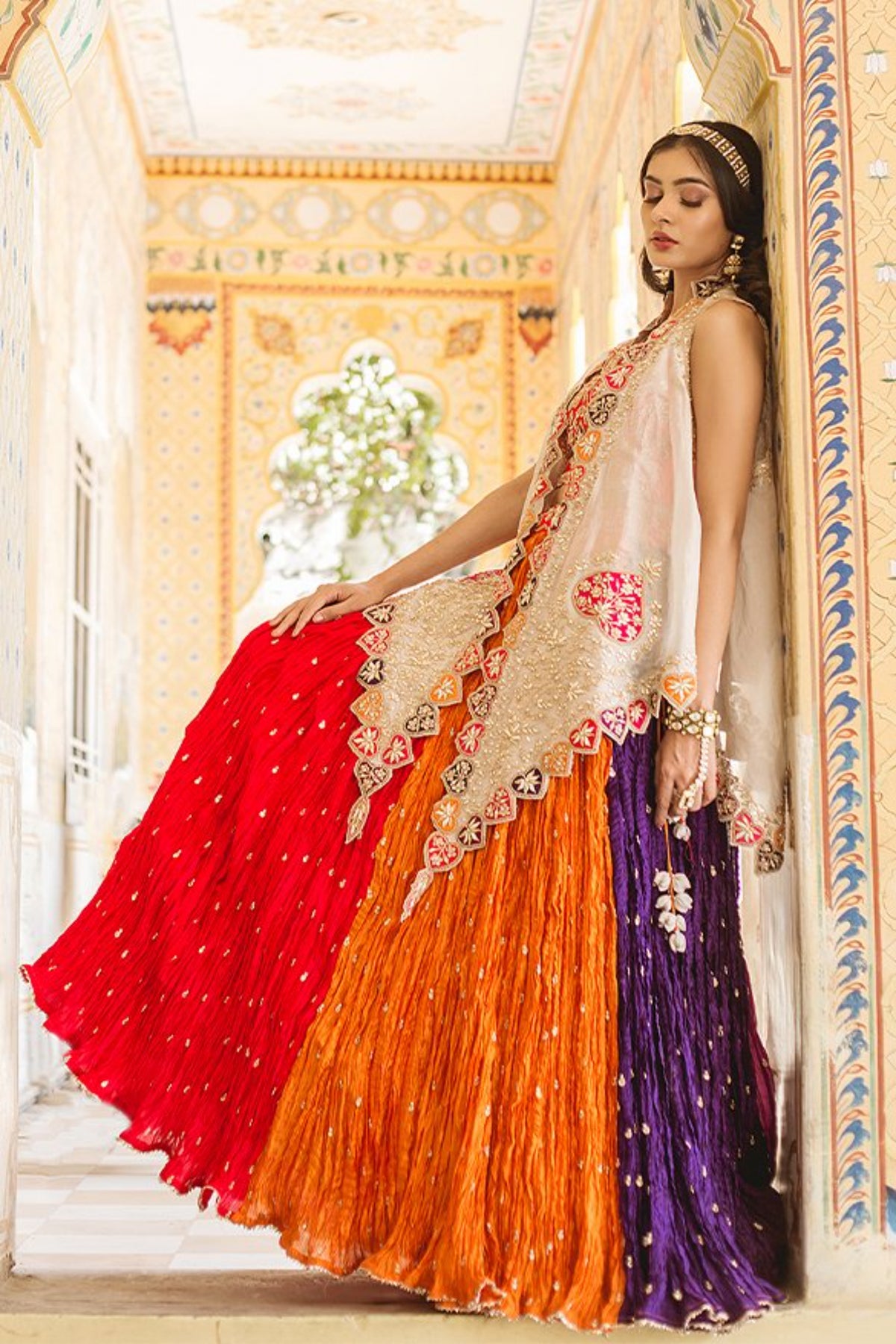 Multi Crash Lehenga Set