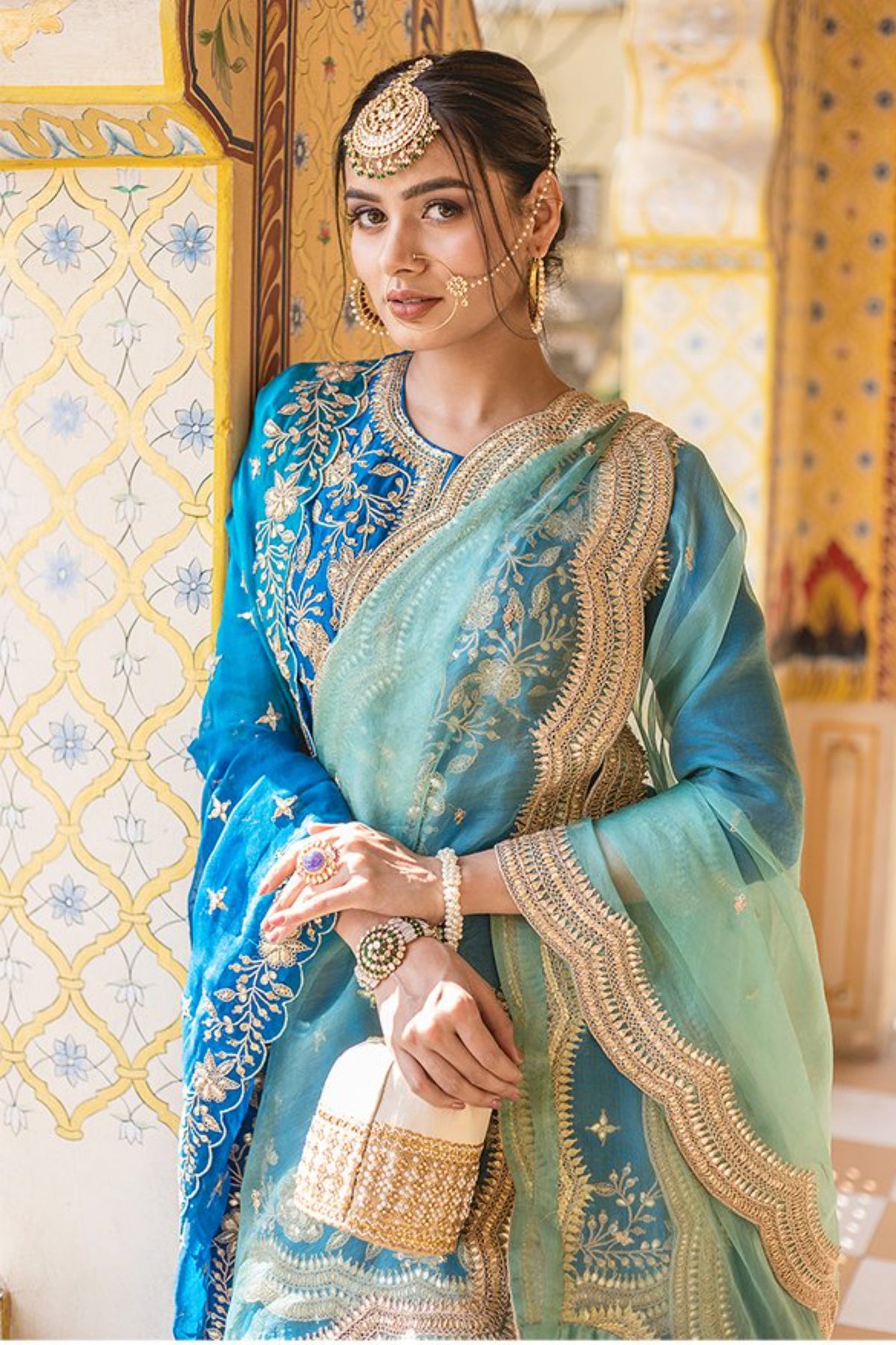 Teal Blue Lehenga Set