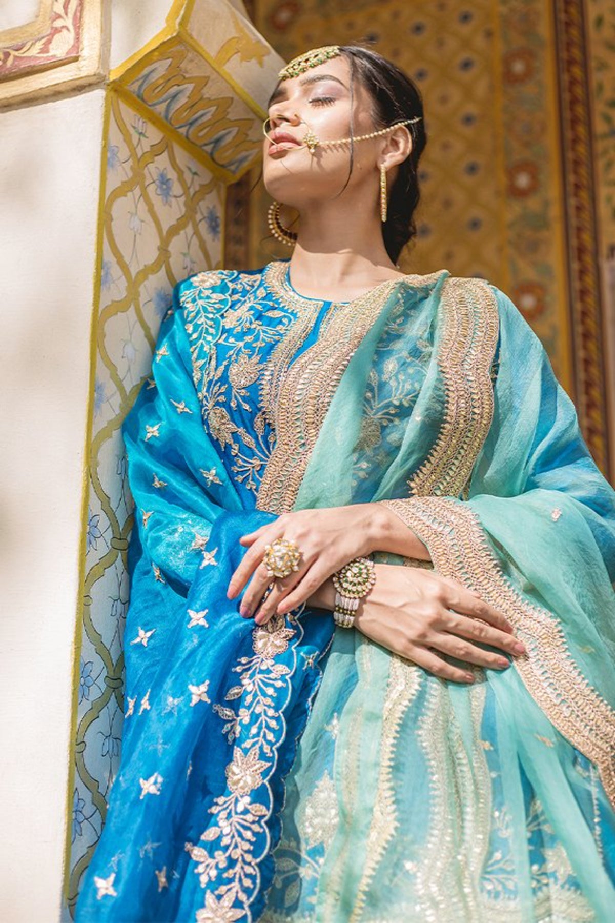Teal Blue Lehenga Set