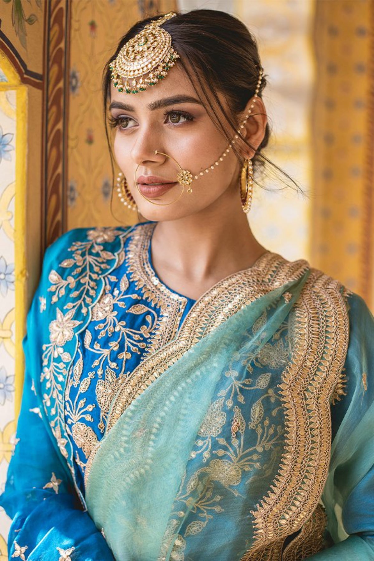Teal Blue Lehenga Set