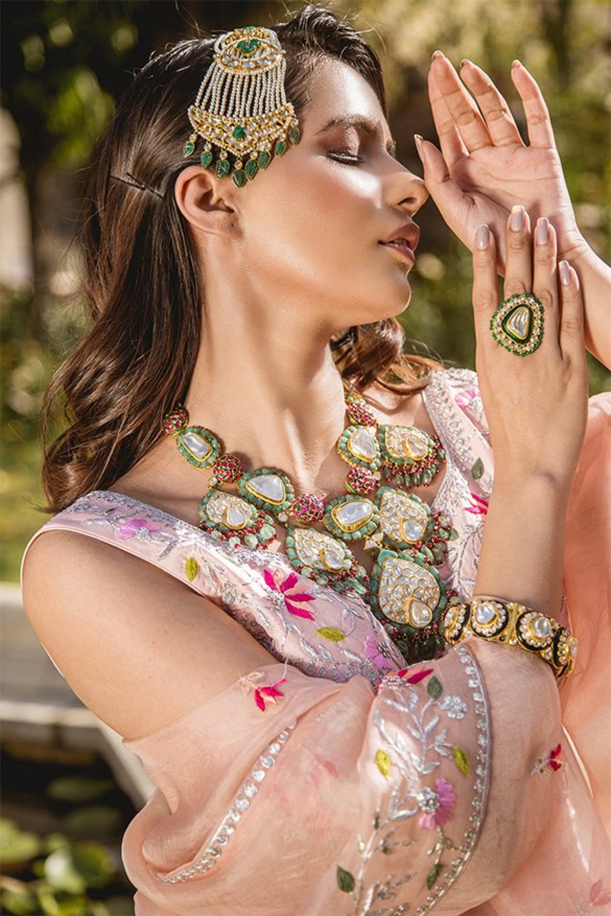 Soft Peach Gown With Dupatta