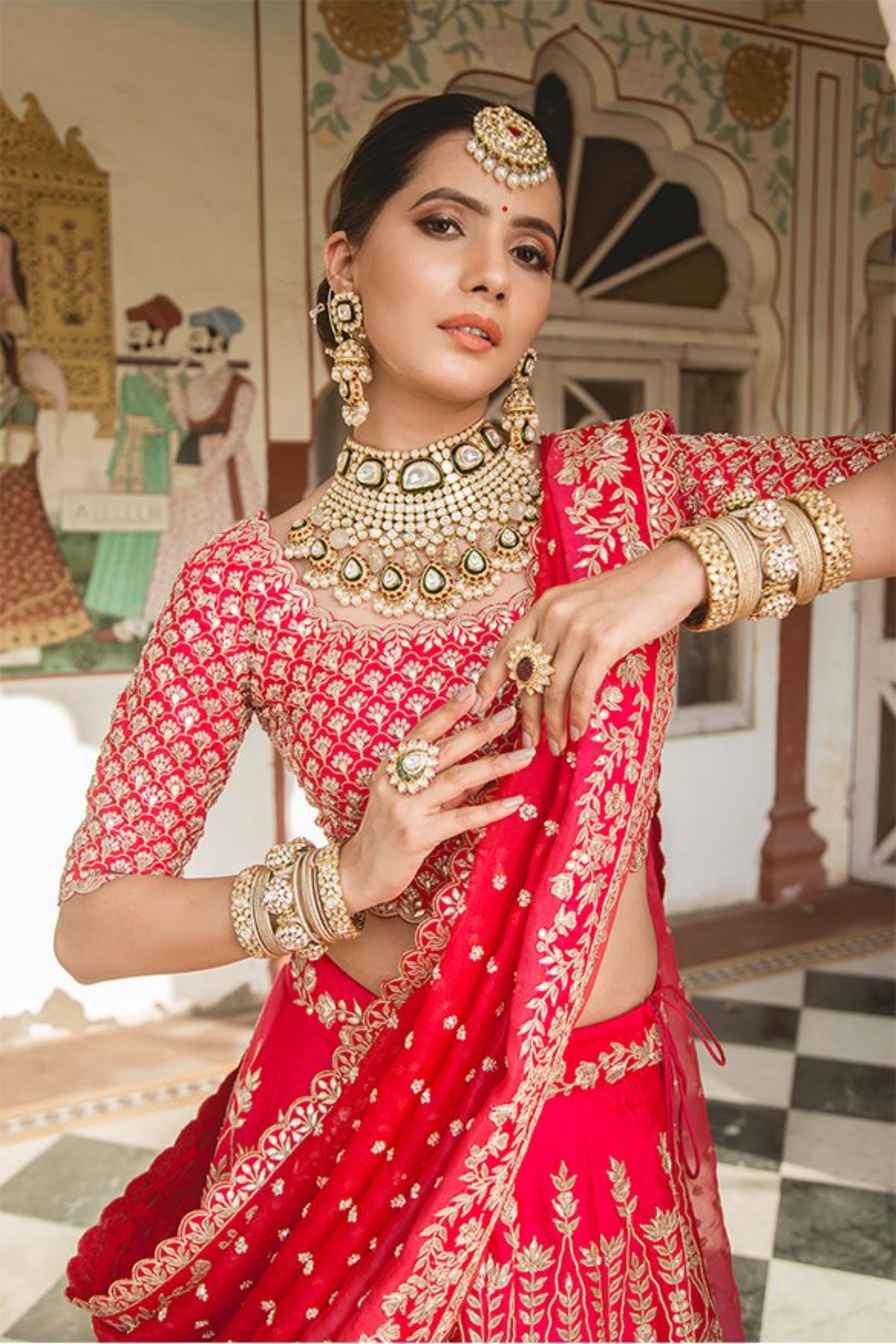 Red Lehenga Set