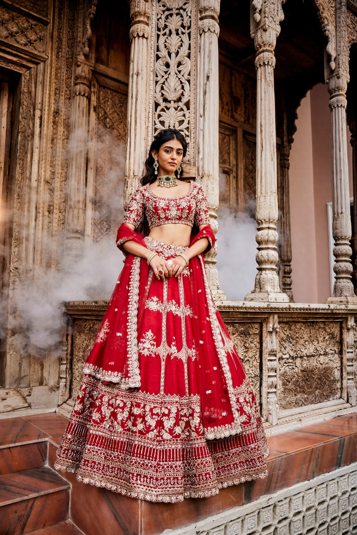 Crimson Red Lehenga Set