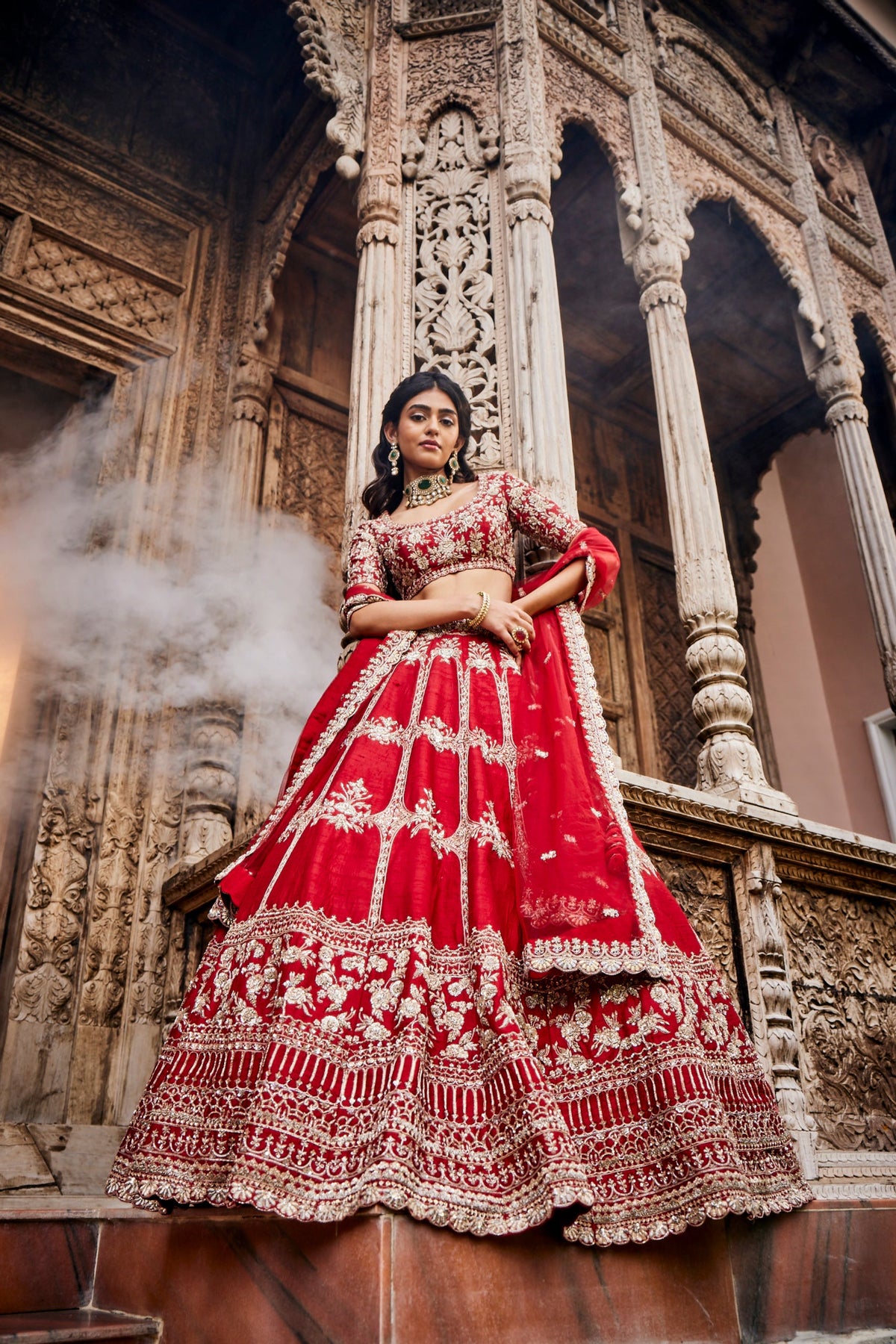Crimson Red Lehenga Set