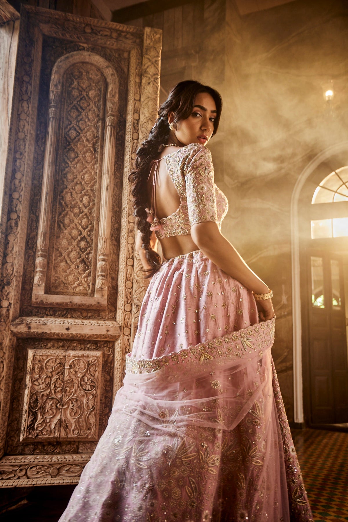 Onion Pink Lehenga Set