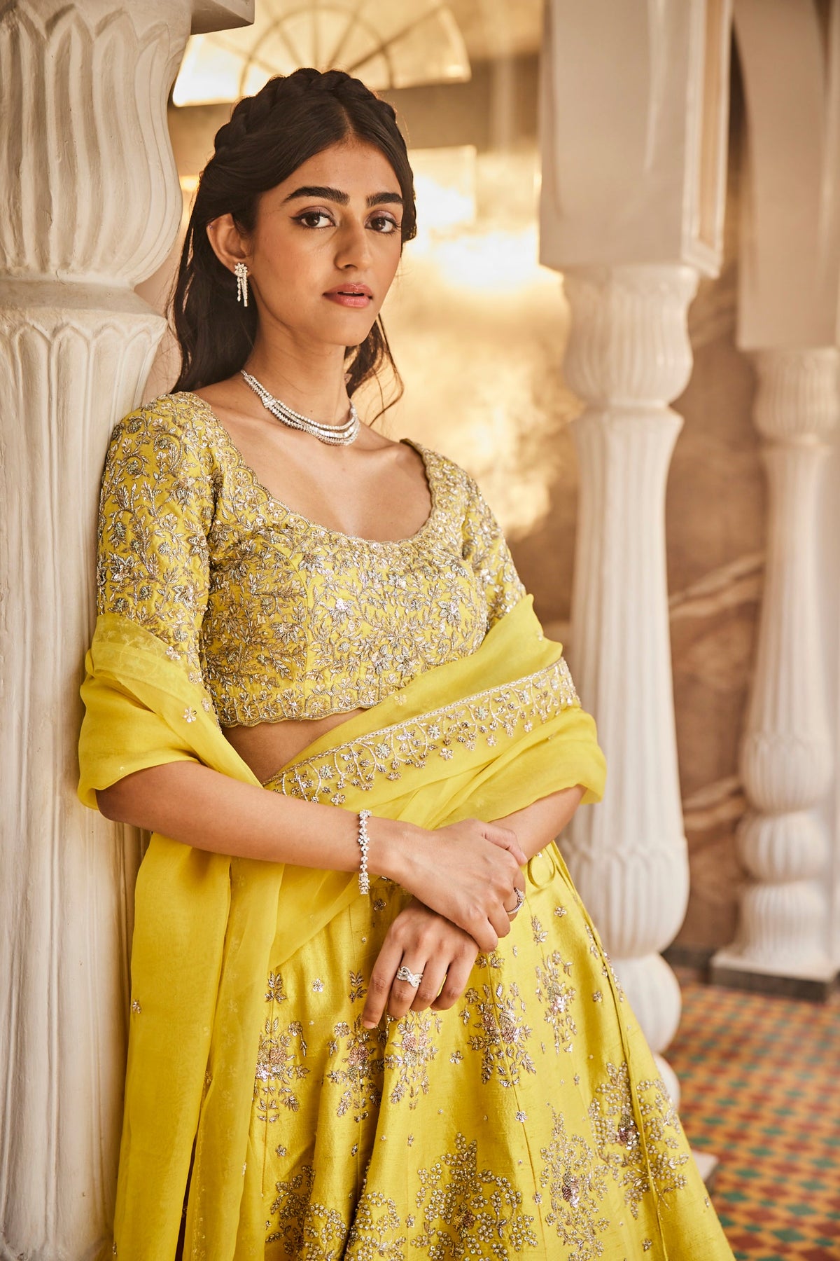 Lemon Yellow Lehenga Set