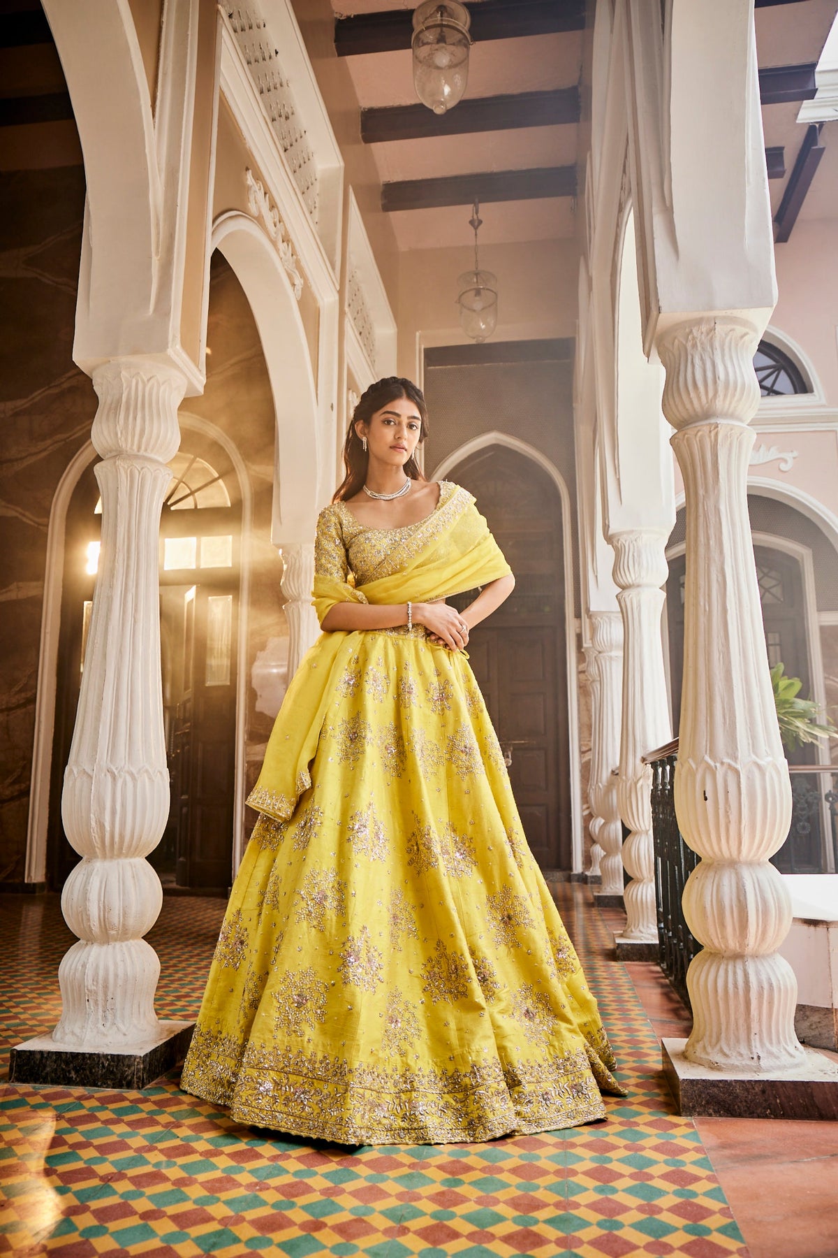 Lemon Yellow Lehenga Set